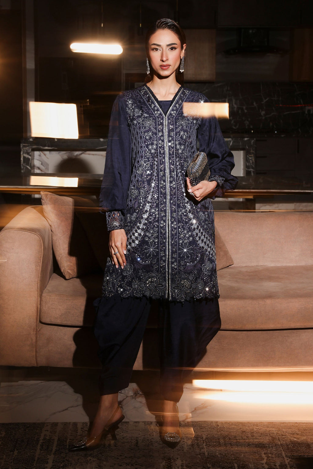 Maria B | Eid Collection 26 | 3 Piece Embroidered Raw Silk Suit