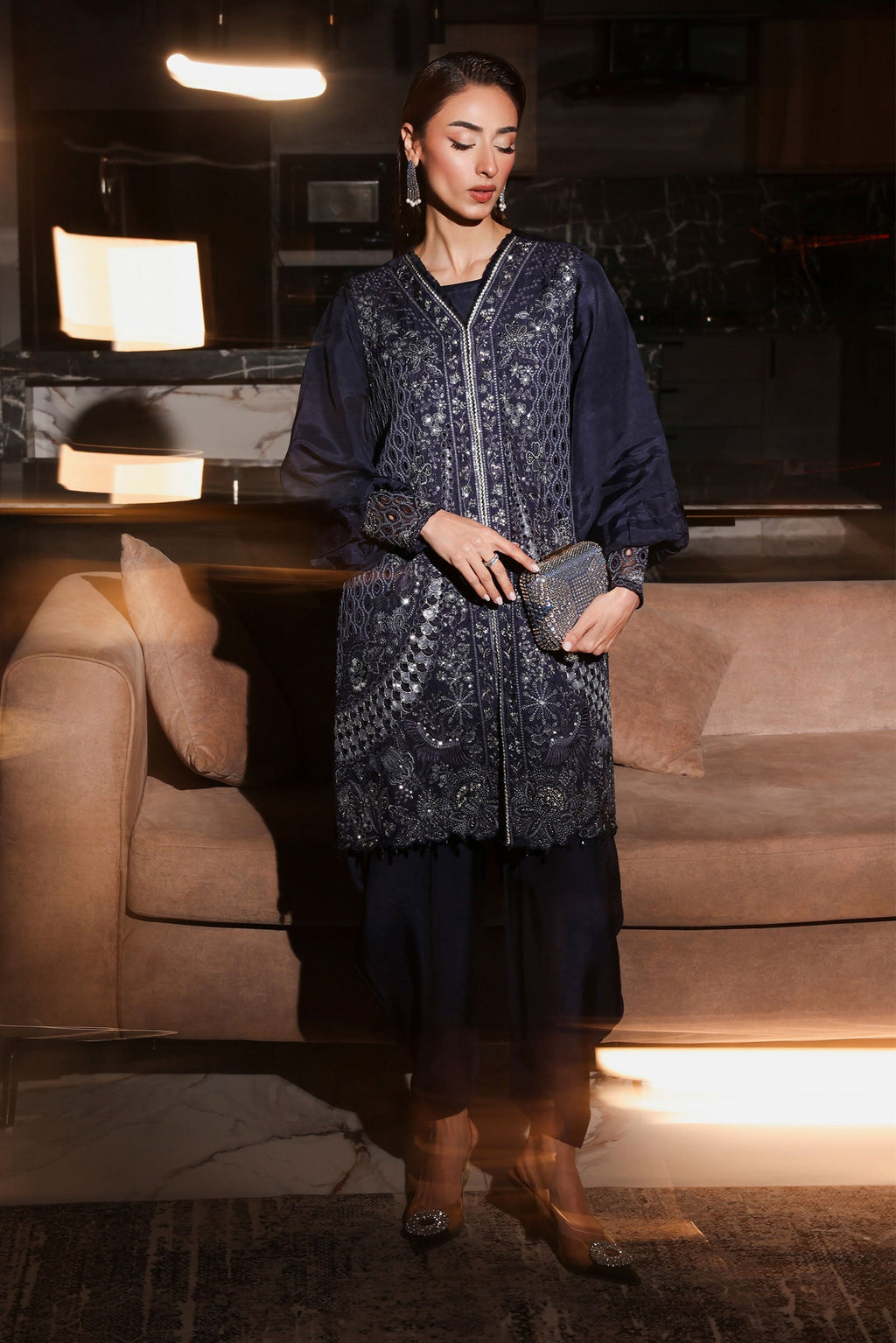 Maria B | Eid Collection 26 | 3 Piece Embroidered Raw Silk Suit