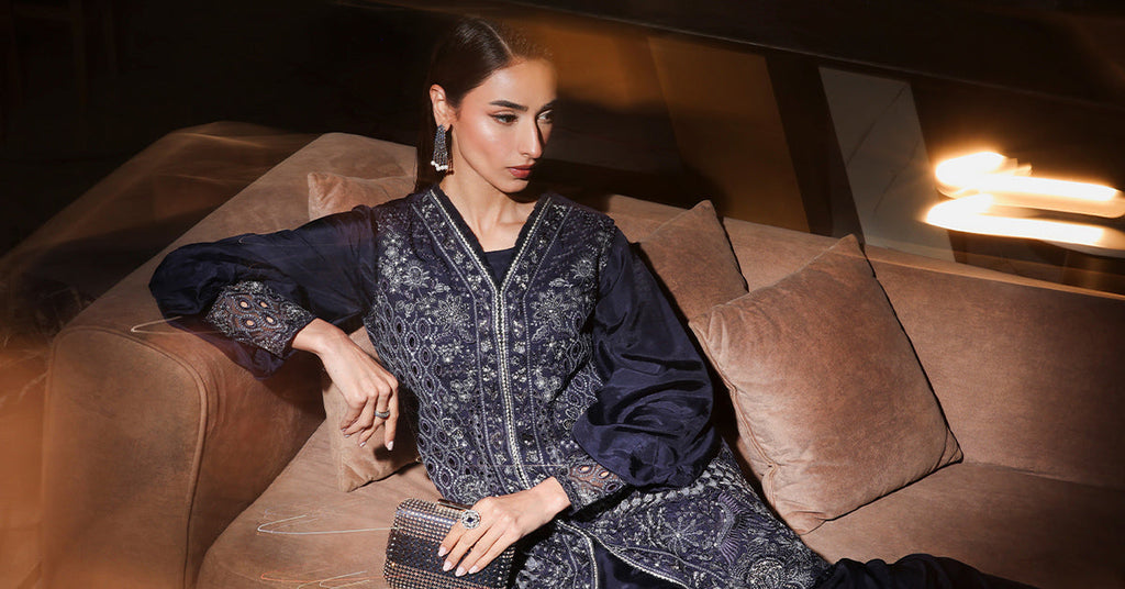 Maria B | Eid Collection 26 | 3 Piece Embroidered Raw Silk Suit