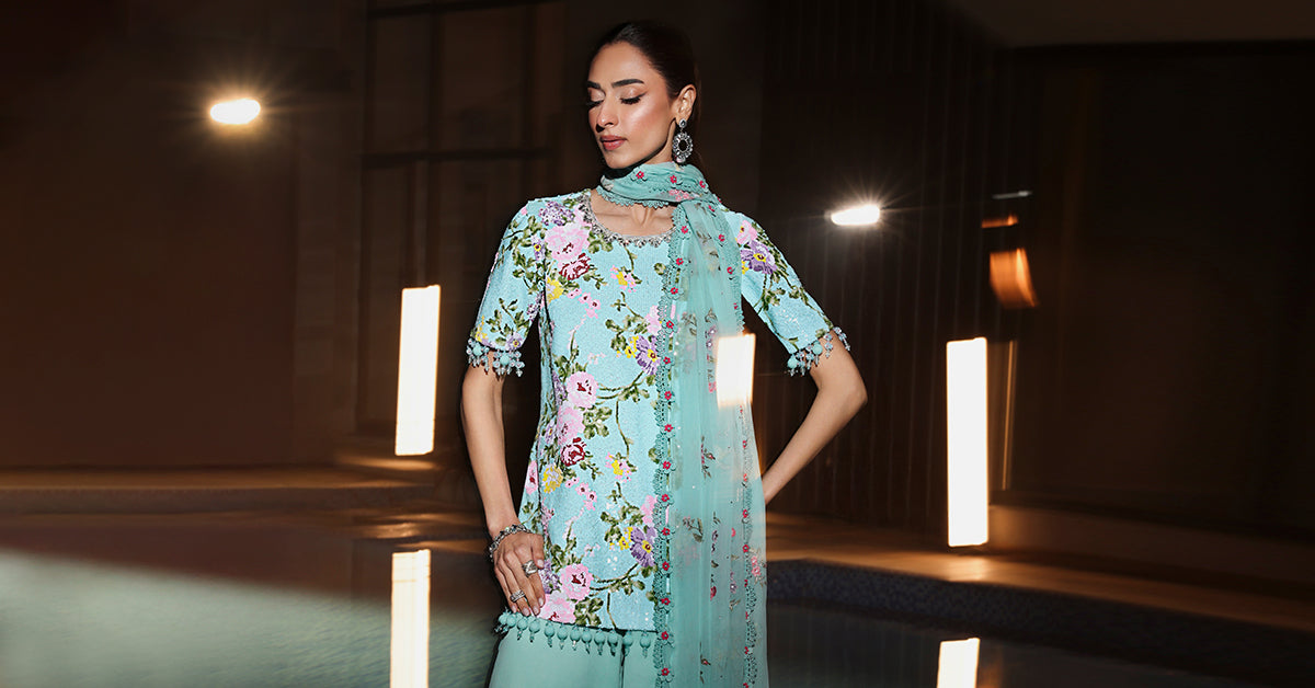 Maria B | Eid Collection 26 | 3 Piece Embroidered Net Suit