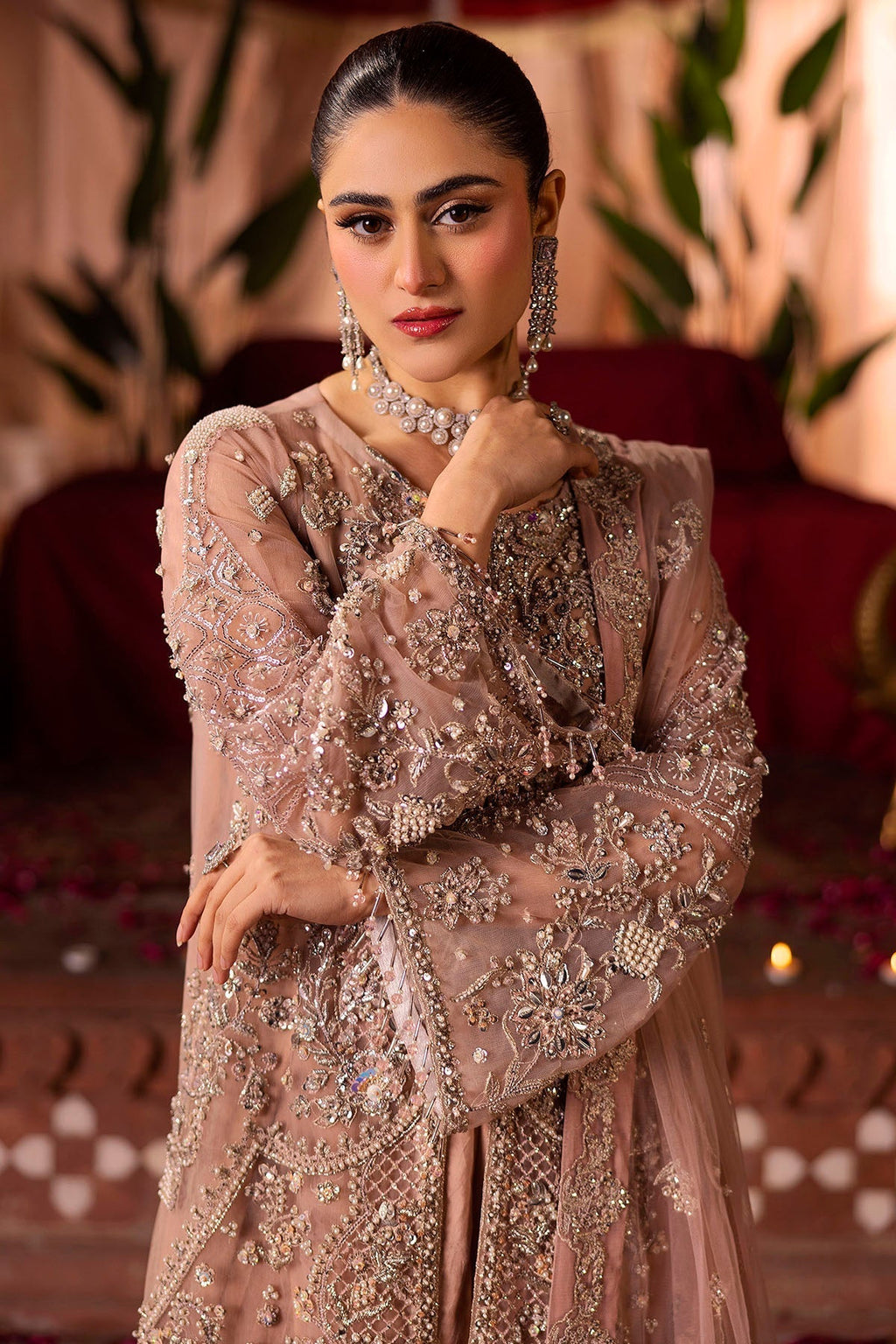 Motifz | Bridal Couture | 0011-REEM EMBROIDERED SILK NET STITCHED