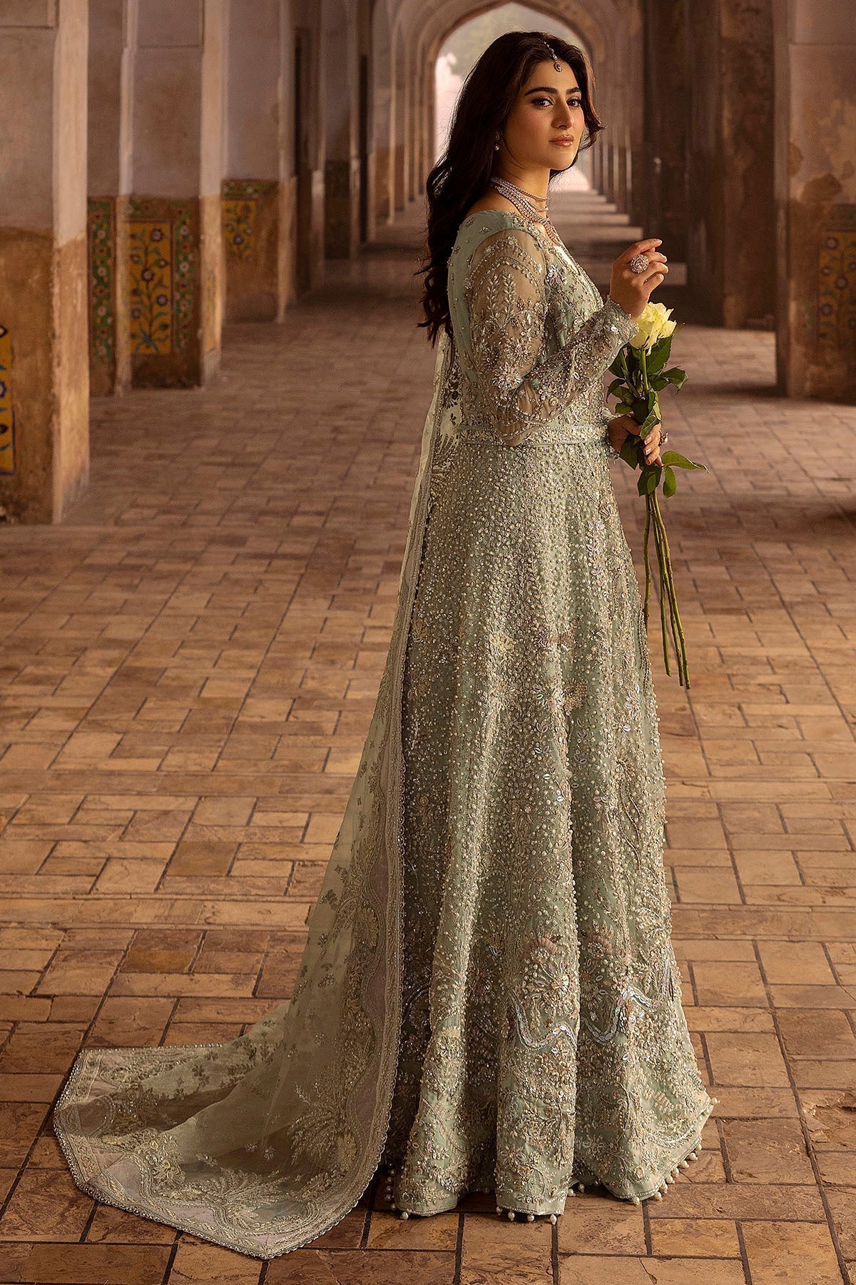 Motifz | Bridal Couture | 0015-MEHTAB EMBROIDERED ORGANZA STITCHED