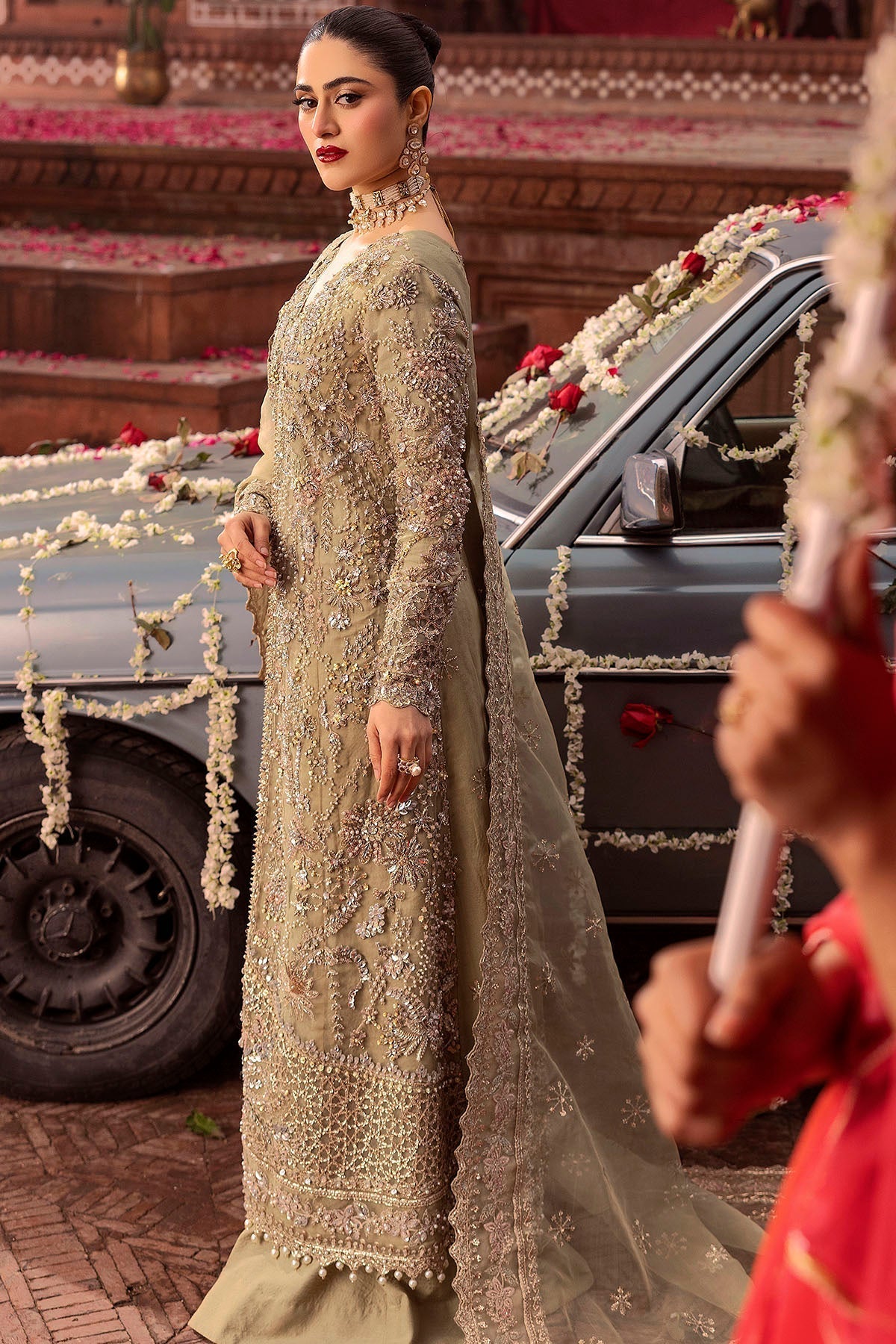 Motifz | Bridal Couture | 0017-PARINAZ EMBROIDERED ORGANZA STITCHED