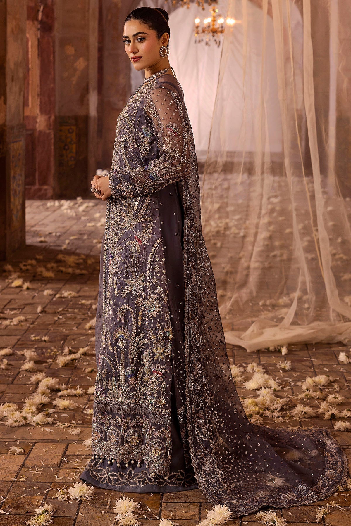 Motifz | Bridal Couture | 0018-ZURIAH EMBROIDERED ORGANZA STITCHED