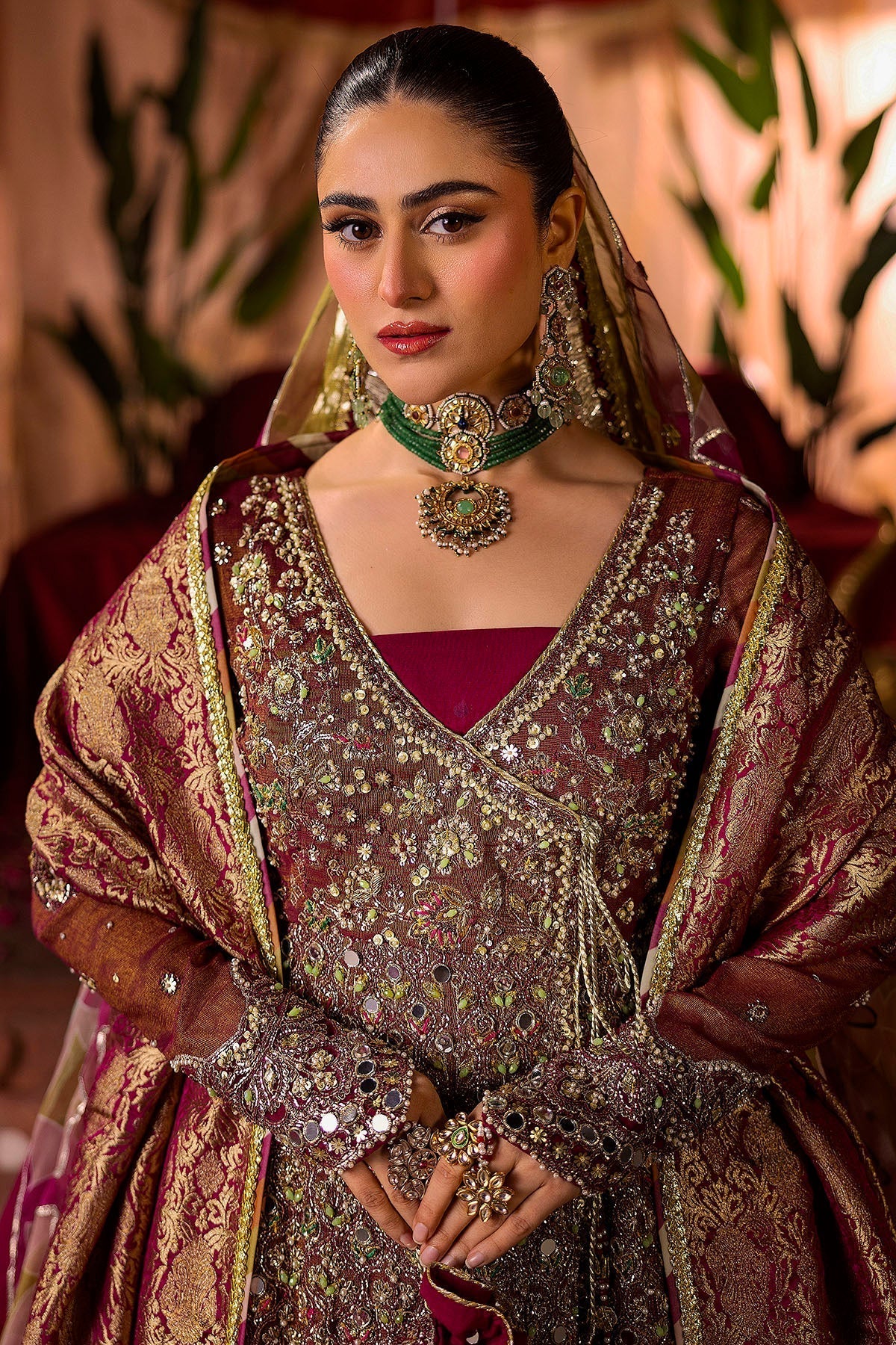 Motifz | Bridal Couture | 0020-NAURATAN EMBROIDERED MESSORI STITCHED