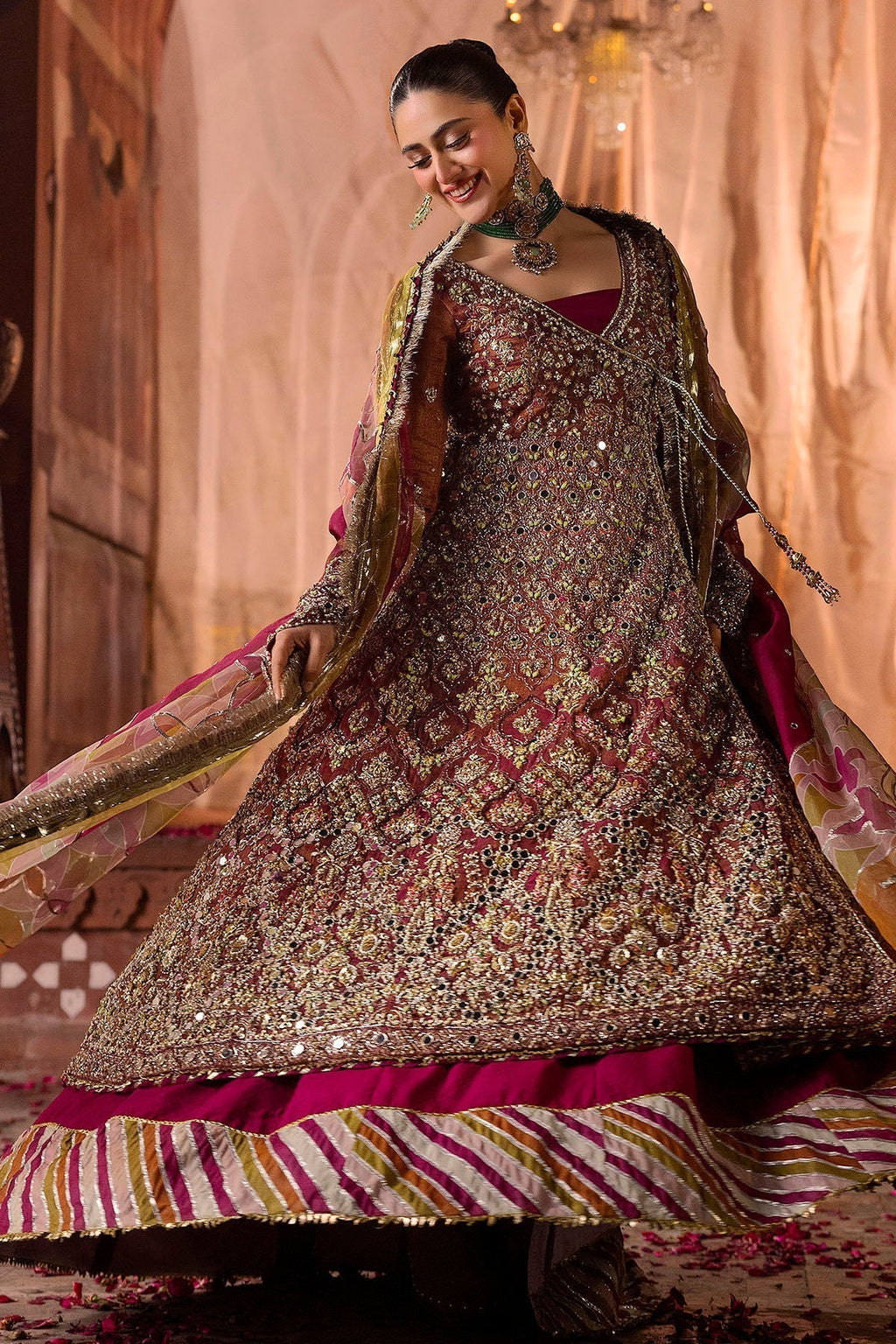 Motifz | Bridal Couture | 0020-NAURATAN EMBROIDERED MESSORI STITCHED