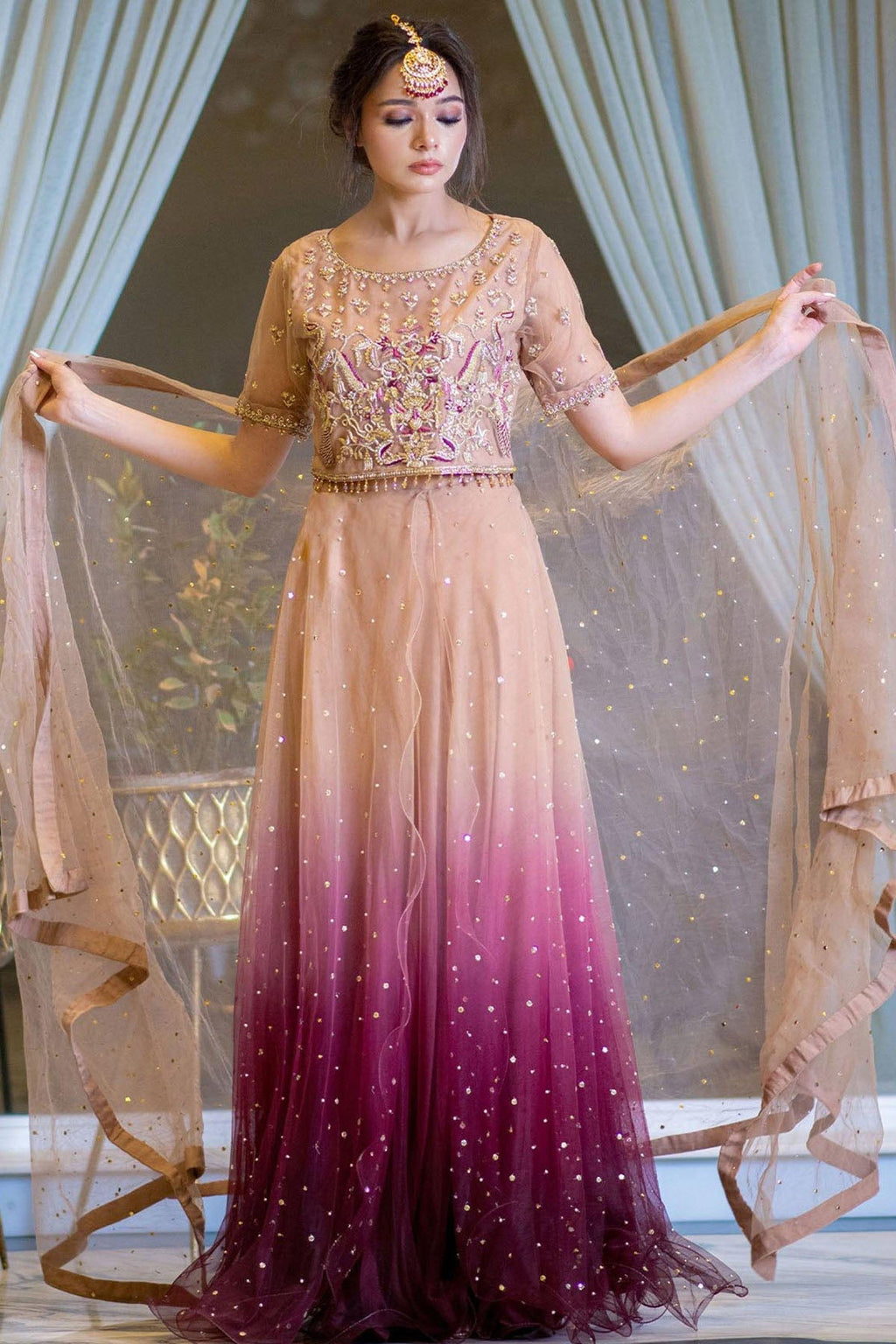 Motifz | Couture Camila | 0060-STAR DUST EMBROIDERED SILK NET STITCHED