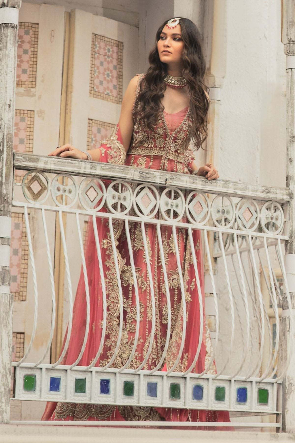 Motifz | Couture Wedding Wear | 0096-RITZY HAND EMBELLISHED SILK NET STITCHED
