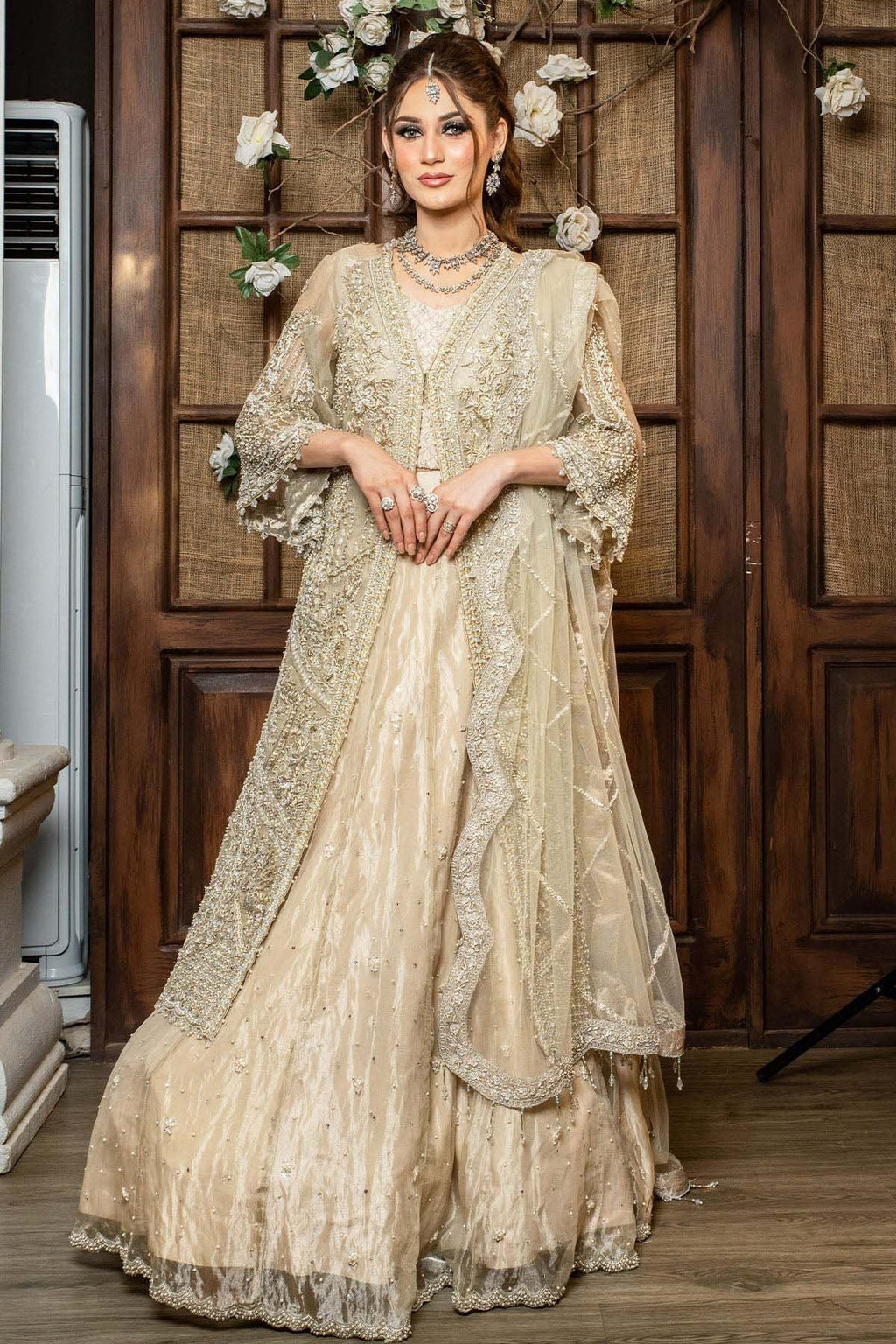 Motifz | Couture Wedding Wear | 0098-RADIANCE HAND EMBELLISHED ORGANZA NET STITCHED