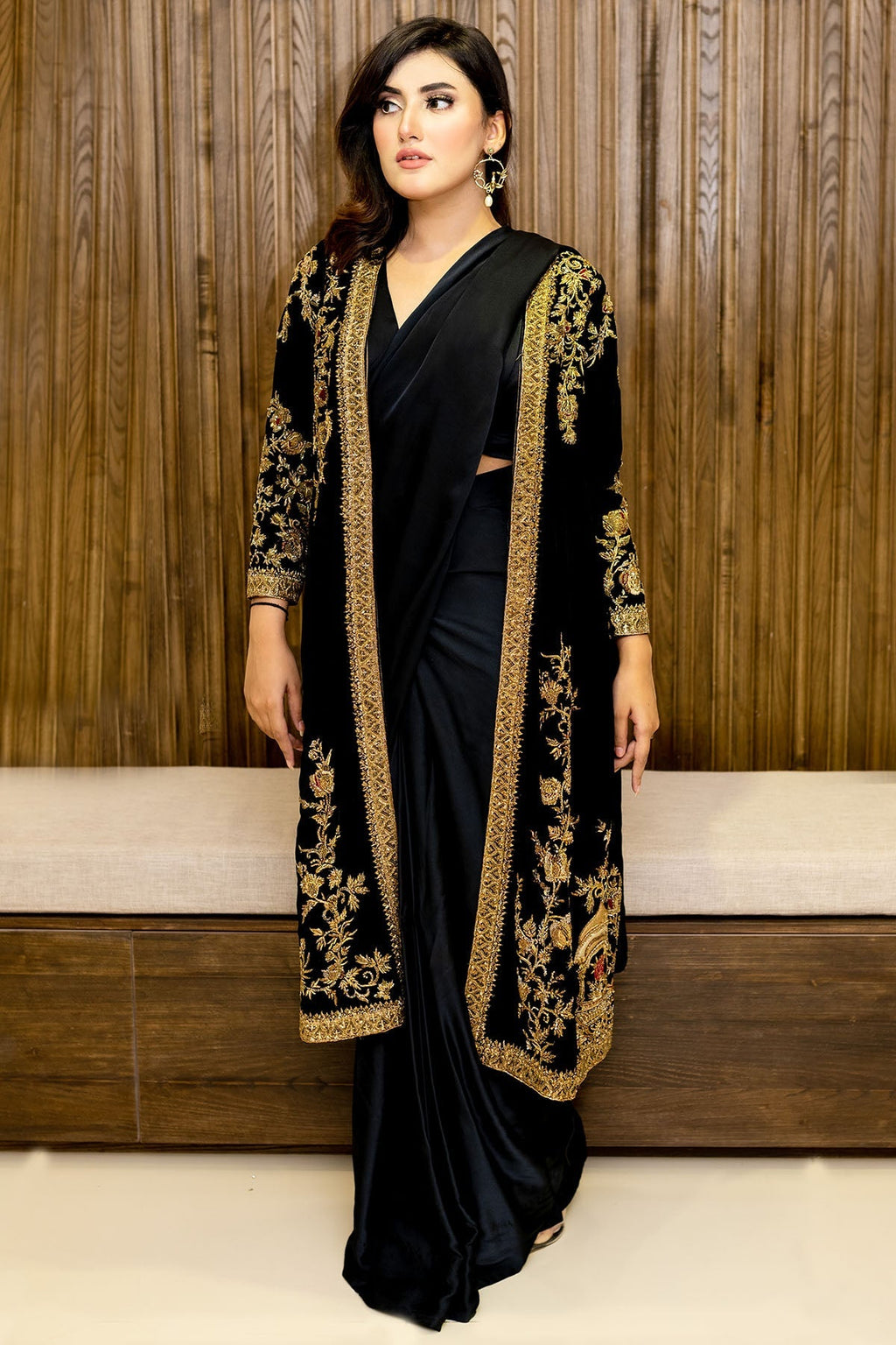 Motifz | Couture Camila | 0099-BLACK-JEWEL HAND EMBELLISHED SILK STITCHED