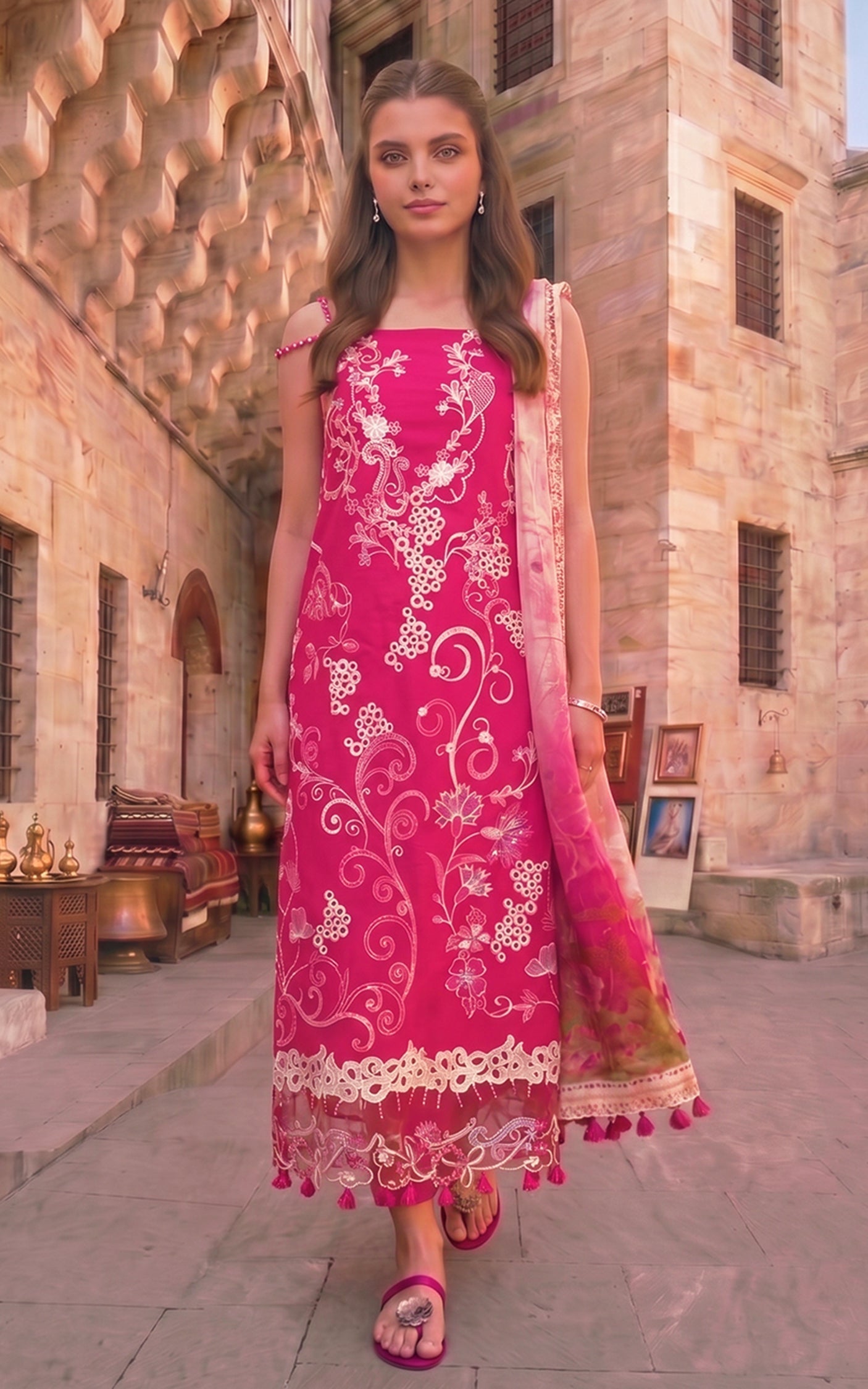 Asifa and Nabeel | Summer Lawn 26 | Fuchsia Allure