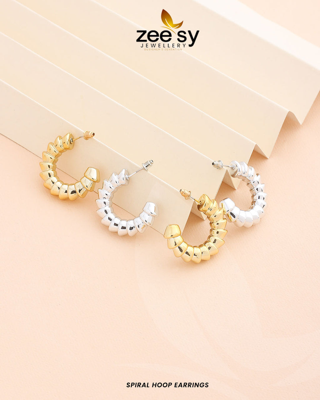 Spiral Hoop Earrings - Libasekhas