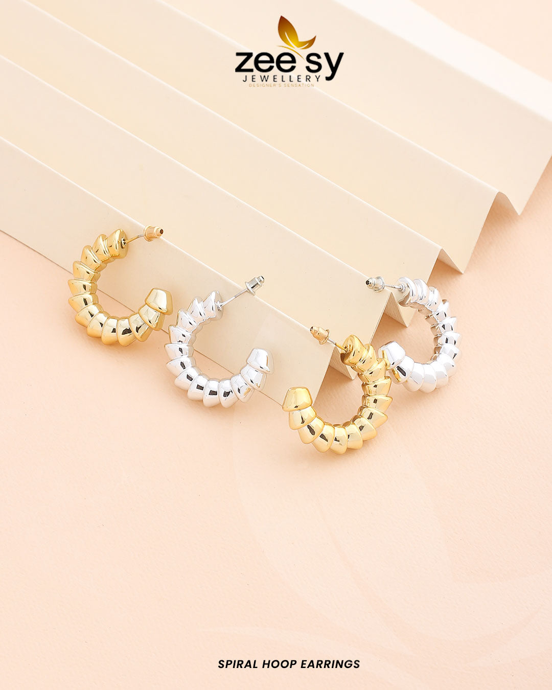 Spiral Hoop Earrings - Libasekhas