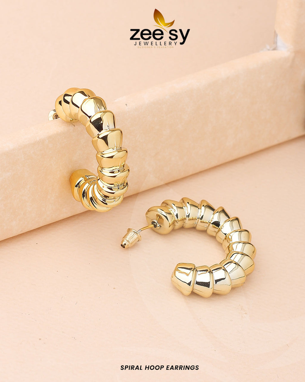 Spiral Hoop Earrings - Libasekhas