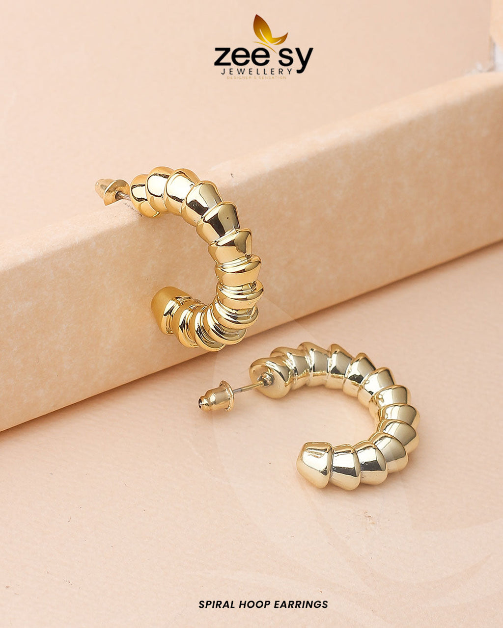 Spiral Hoop Earrings - Libasekhas