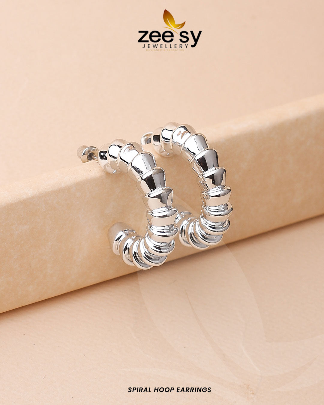 Spiral Hoop Earrings - Libasekhas