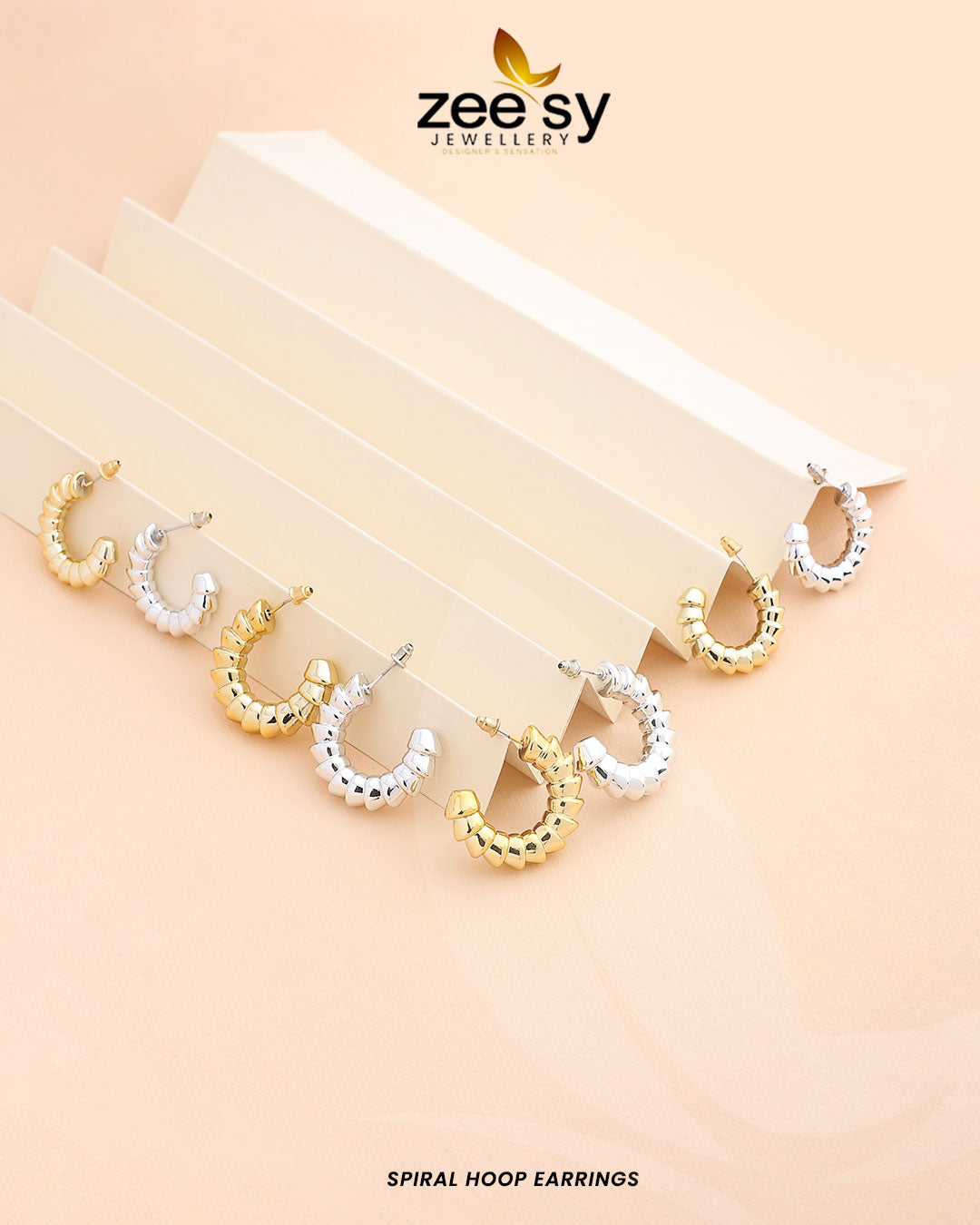 Spiral Hoop Earrings - Libasekhas