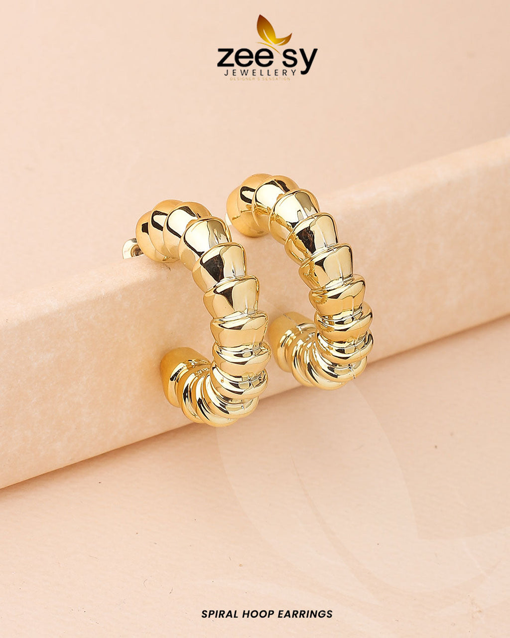 Spiral Hoop Earrings - Libasekhas