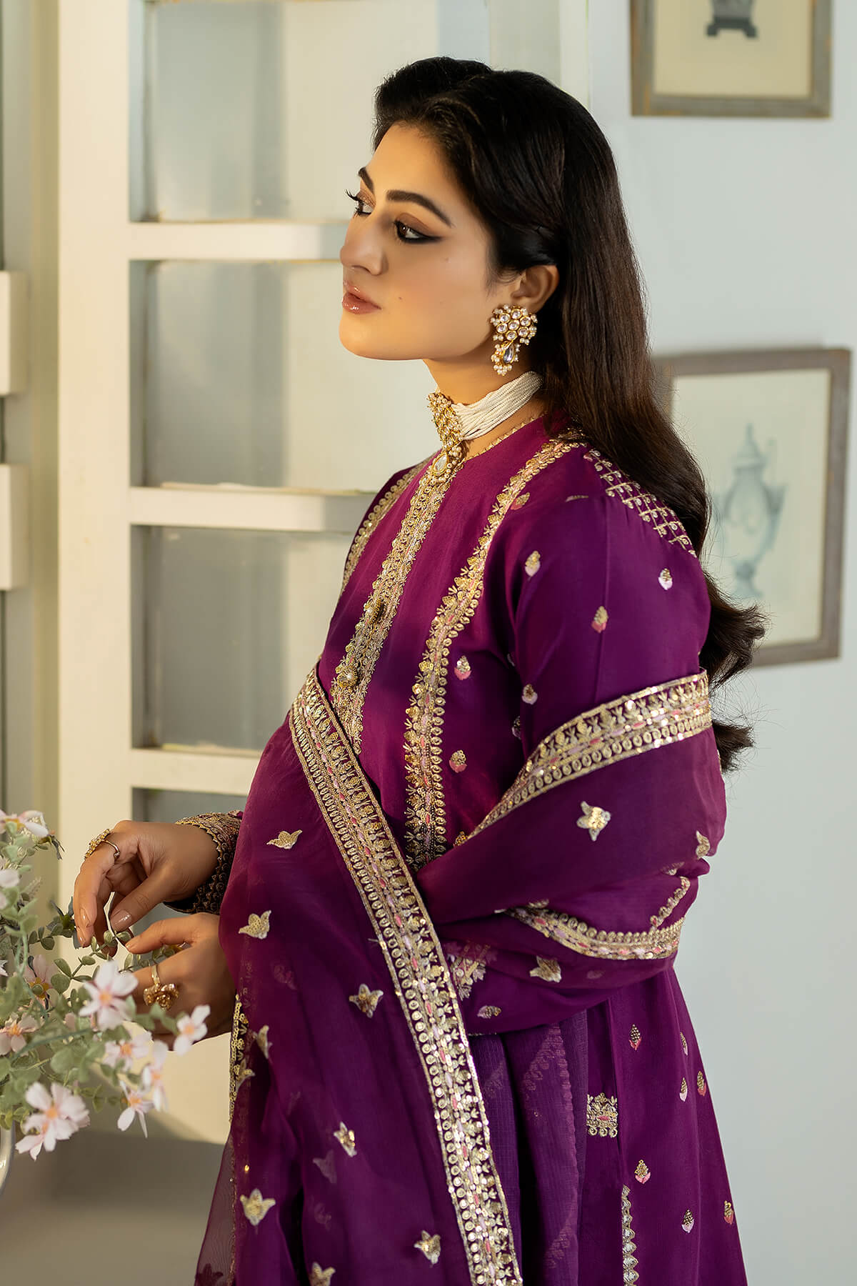 Jahaa'n Ara by Serene Embroidered Raw Silk Suit SRS-02 - Riwayat-e-khas