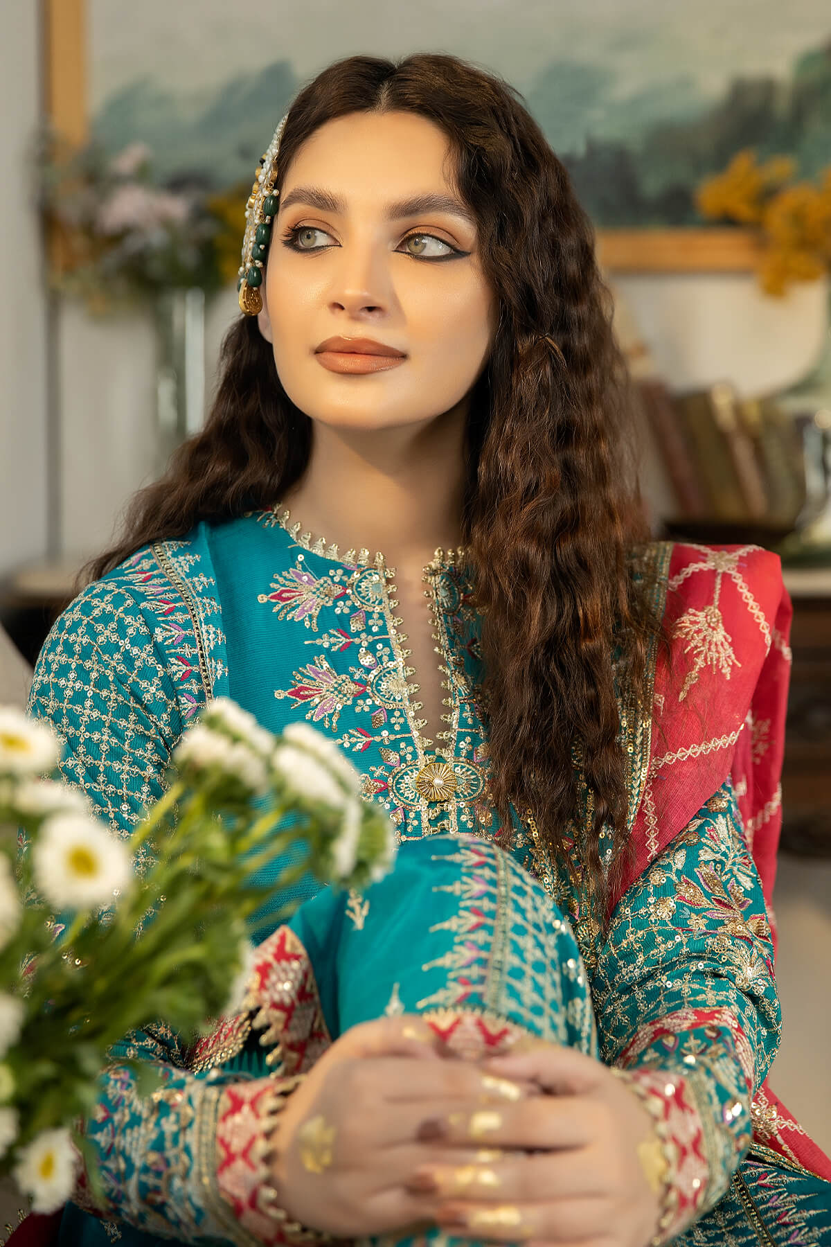 Jahaa'n Ara by Serene Embroidered Raw Silk Suit SRS-03 - Riwayat-e-khas