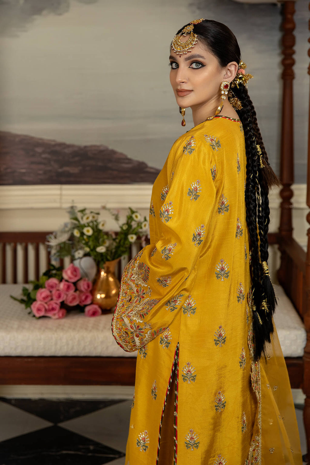 Jahaa'n Ara by Serene Embroidered Raw Silk Suit SRS-04 - Riwayat-e-khas