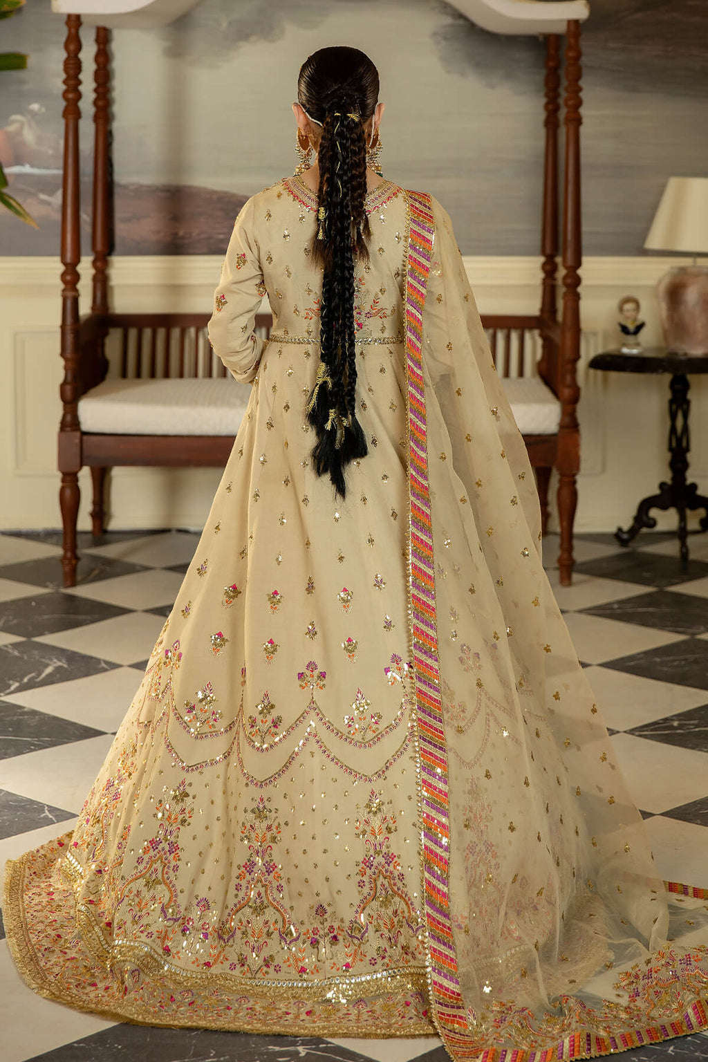 Jahaa'n Ara by Serene Embroidered Raw Silk Suit SRS-05 - Riwayat-e-khas