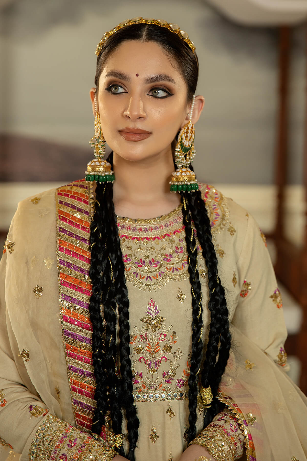 Jahaa'n Ara by Serene Embroidered Raw Silk Suit SRS-05 - Riwayat-e-khas