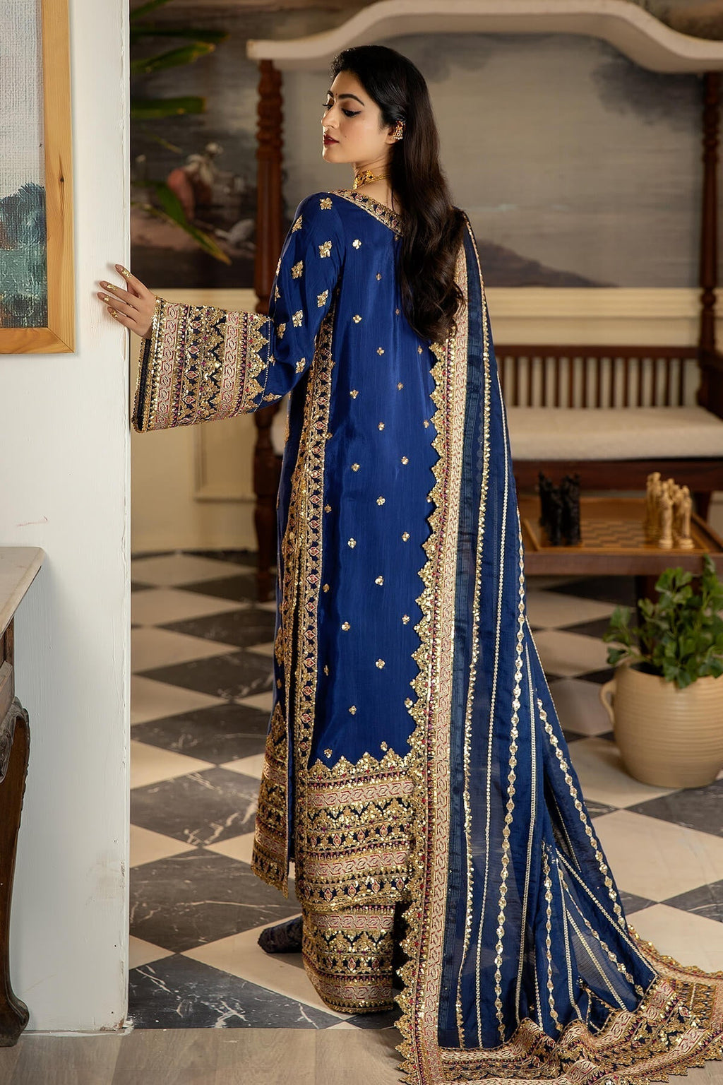 Jahaa'n Ara by Serene Embroidered Raw Silk Suit SRS-07 - Riwayat-e-khas