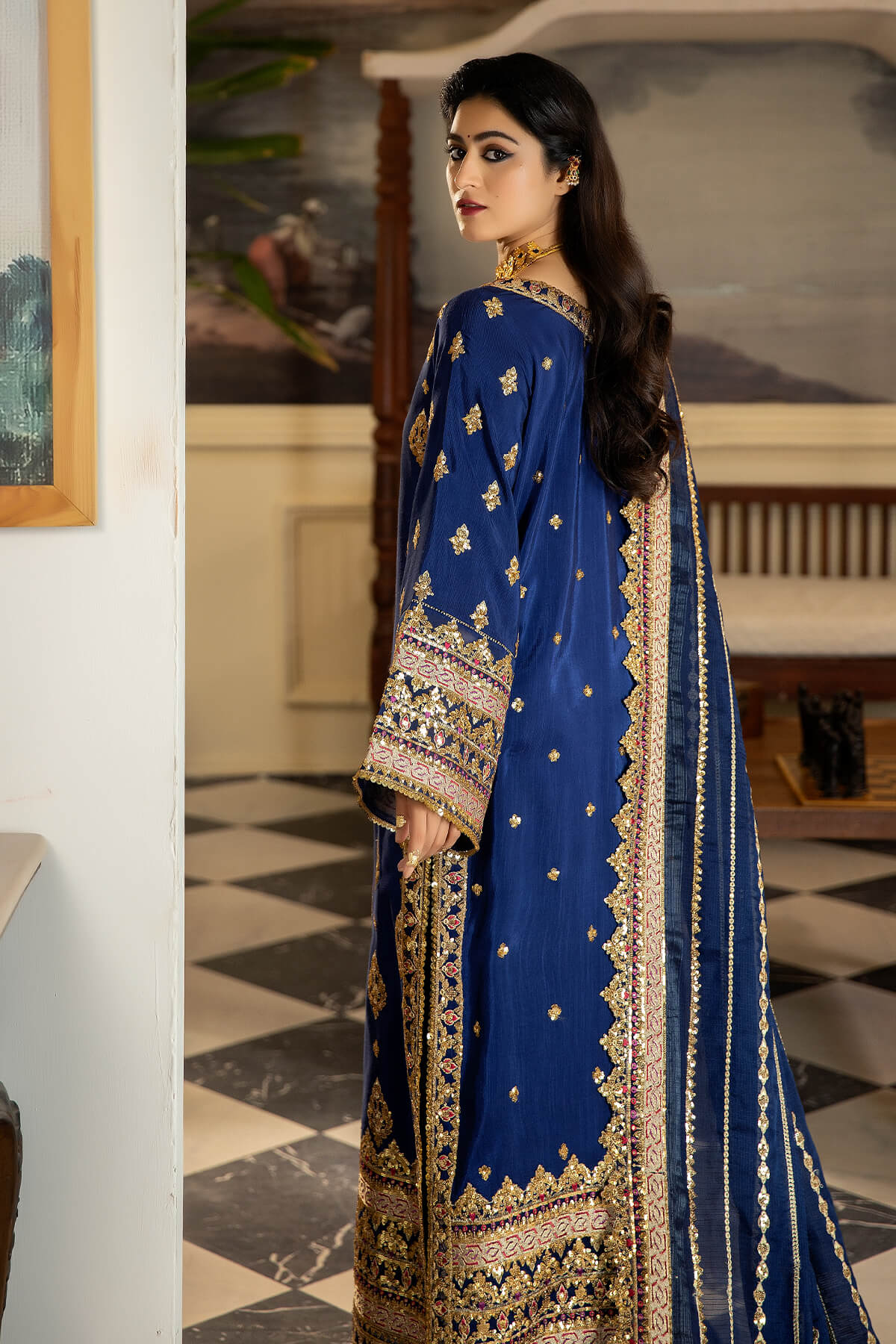 Jahaa'n Ara by Serene Embroidered Raw Silk Suit SRS-07 - Riwayat-e-khas