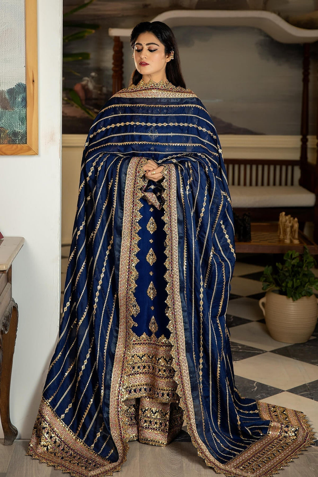 Jahaa'n Ara by Serene Embroidered Raw Silk Suit SRS-07 - Riwayat-e-khas