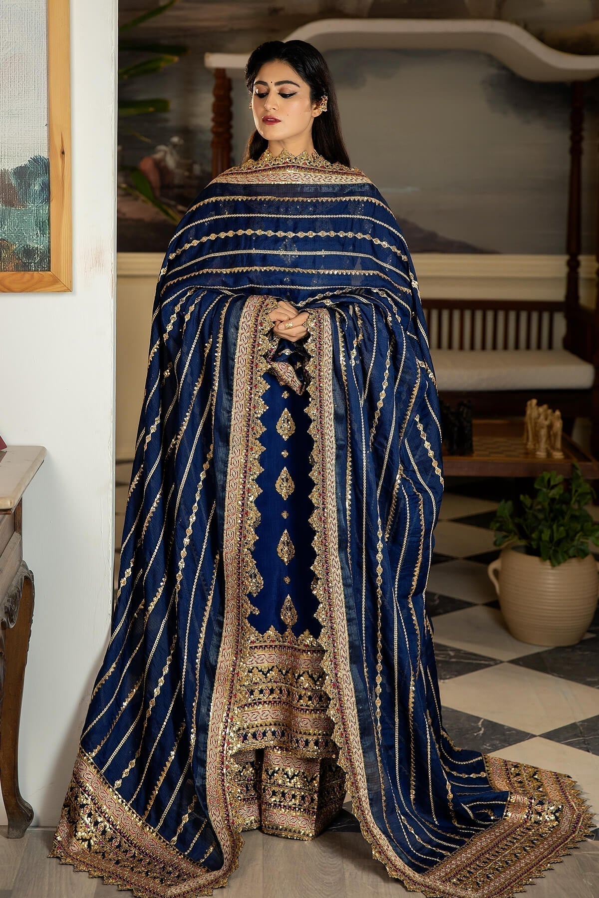 Jahaa'n Ara by Serene Embroidered Raw Silk Suit SRS-07 - Riwayat-e-khas