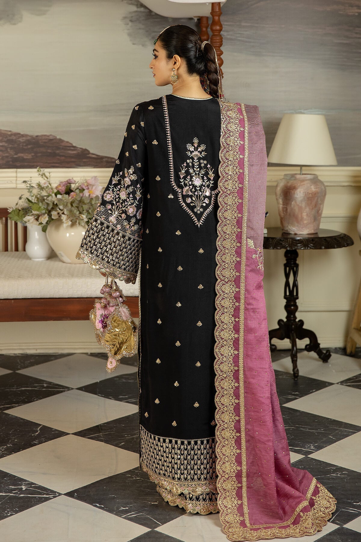 Jahaa'n Ara by Serene Embroidered Raw Silk Suit SRS-08 - Riwayat-e-khas