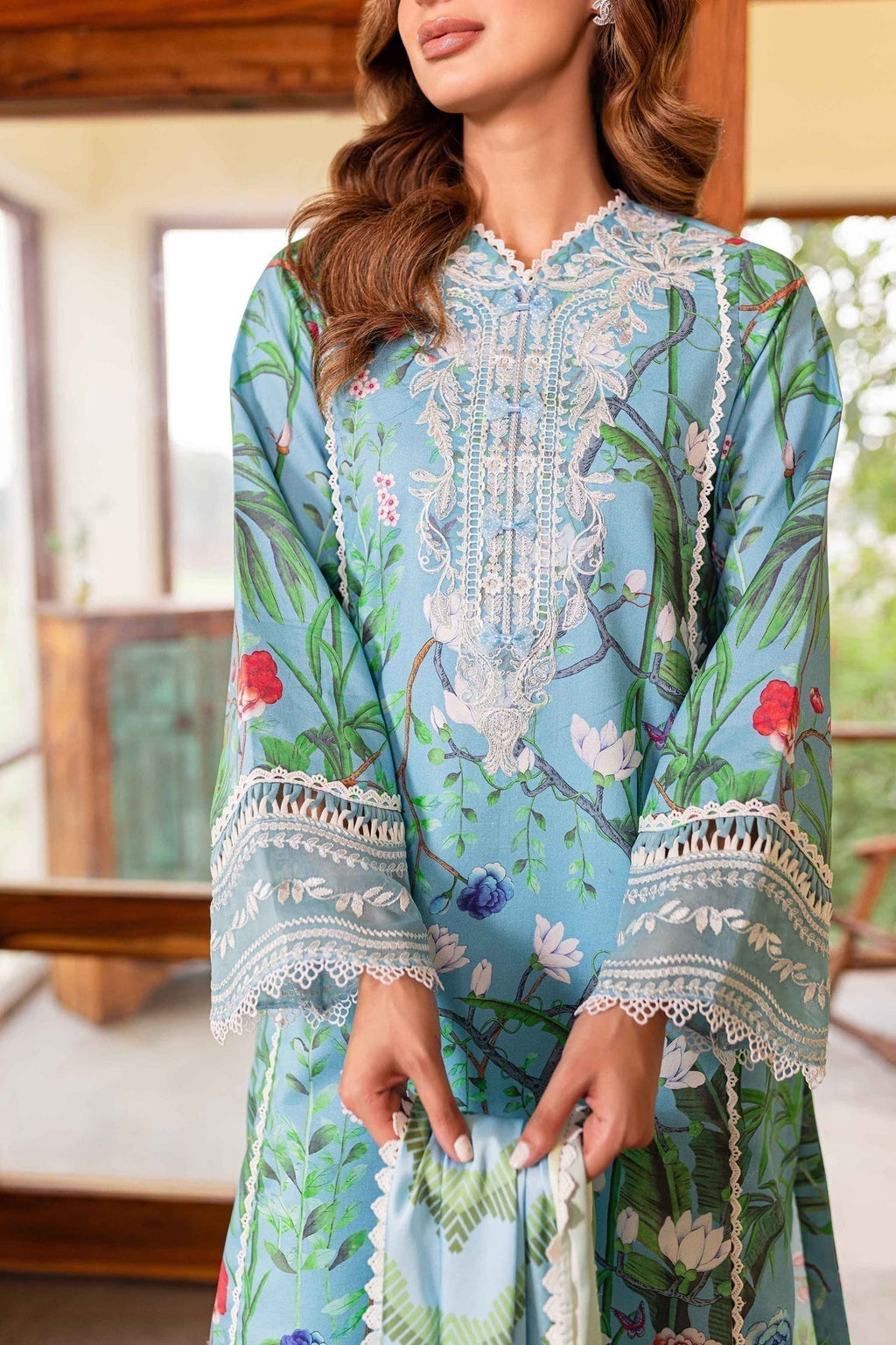 Sable Vogue | Shiree Lawn 24 | Flower Of Paradise - House Of Anaya