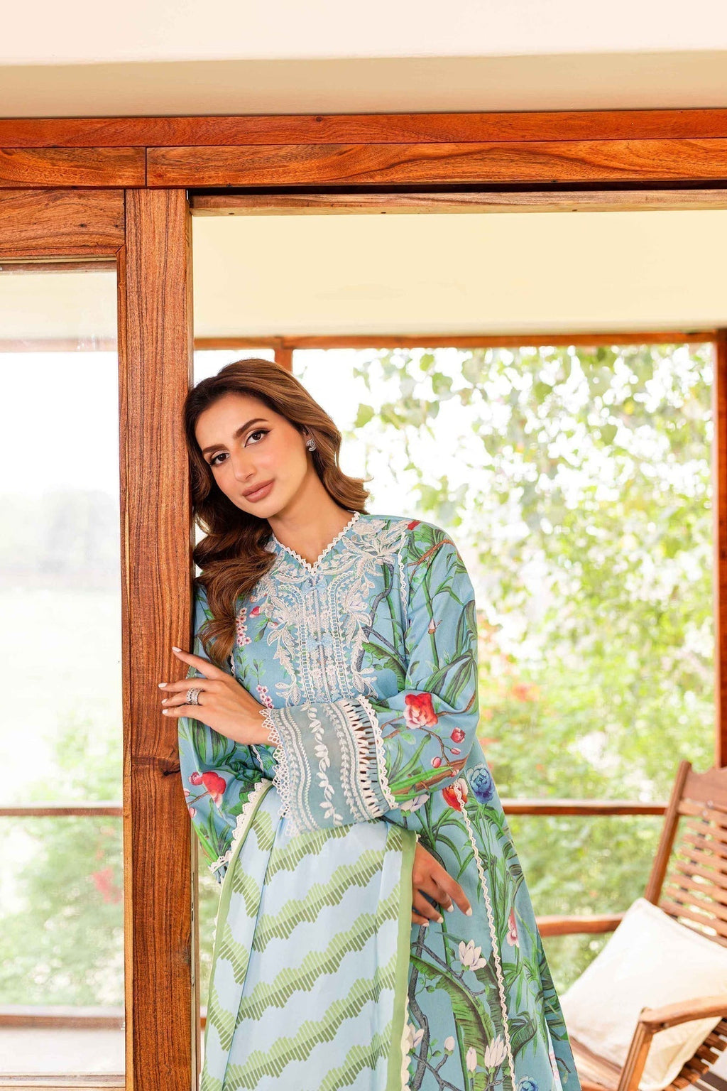 Sable Vogue | Shiree Lawn 24 | Flower Of Paradise - House Of Anaya