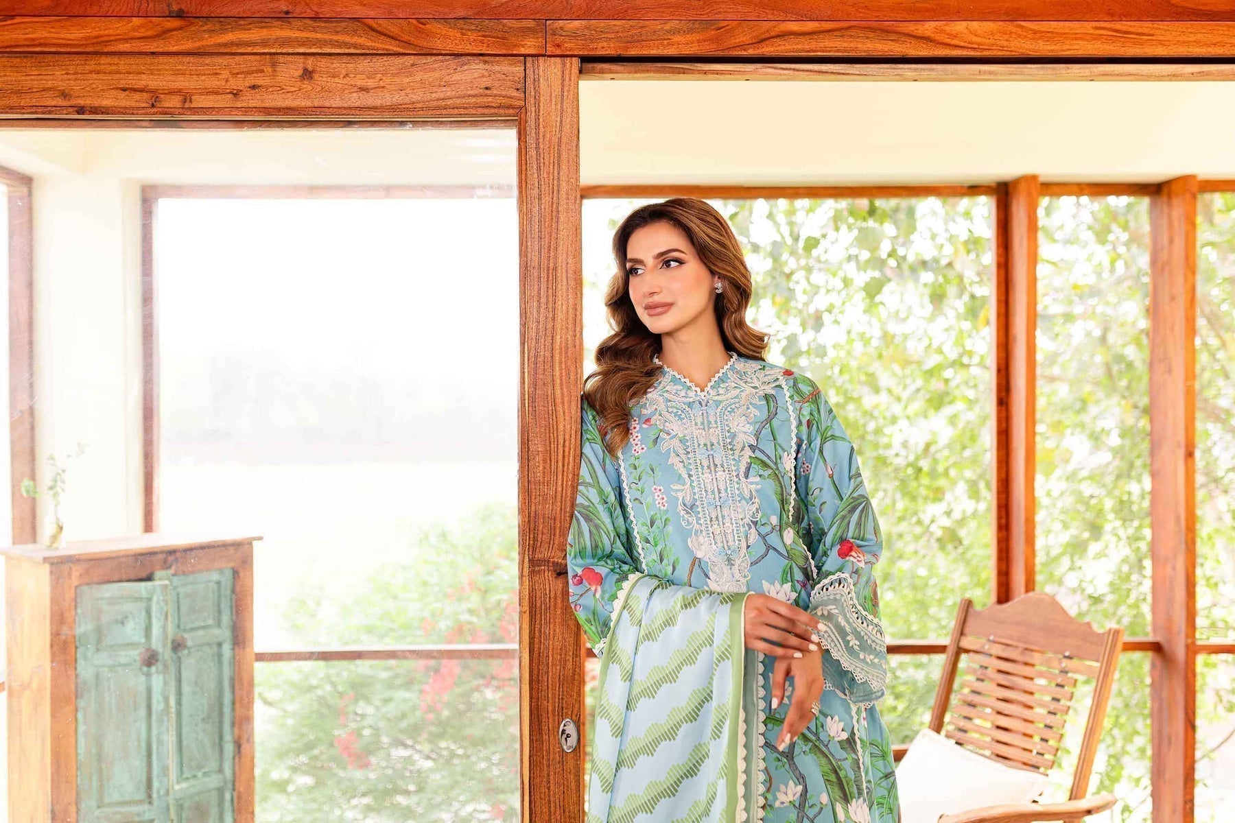Sable Vogue | Shiree Lawn 24 | Flower Of Paradise - House Of Anaya