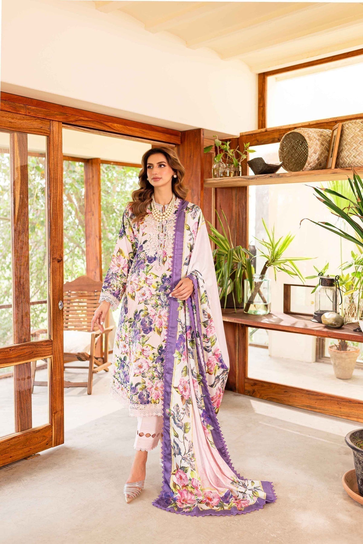Sable Vogue | Shiree Lawn 24 | Pink Gardenia - House Of Anaya