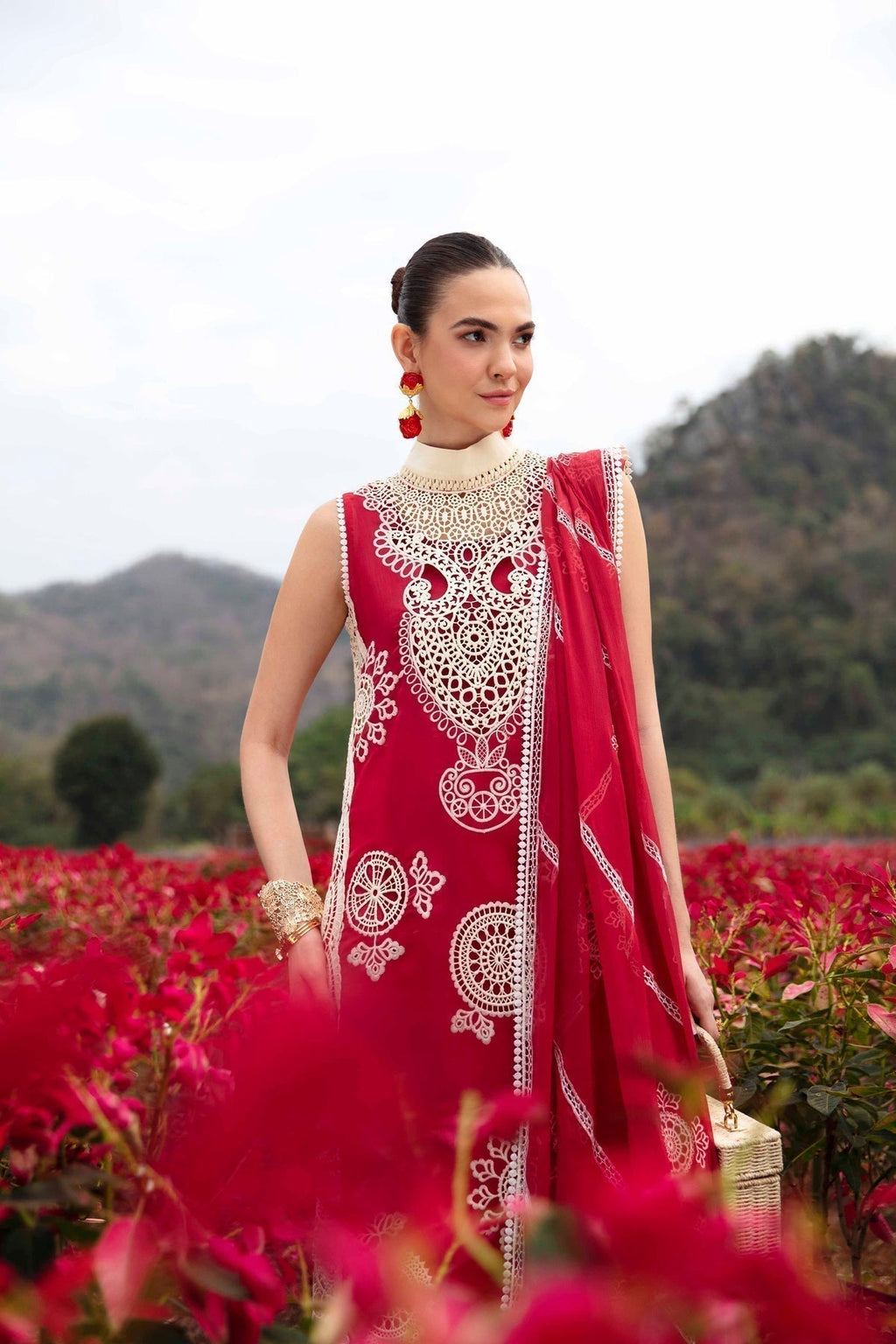 Sable Vogue | Luxury Lawn 24 | Carnelian - House Of Anaya