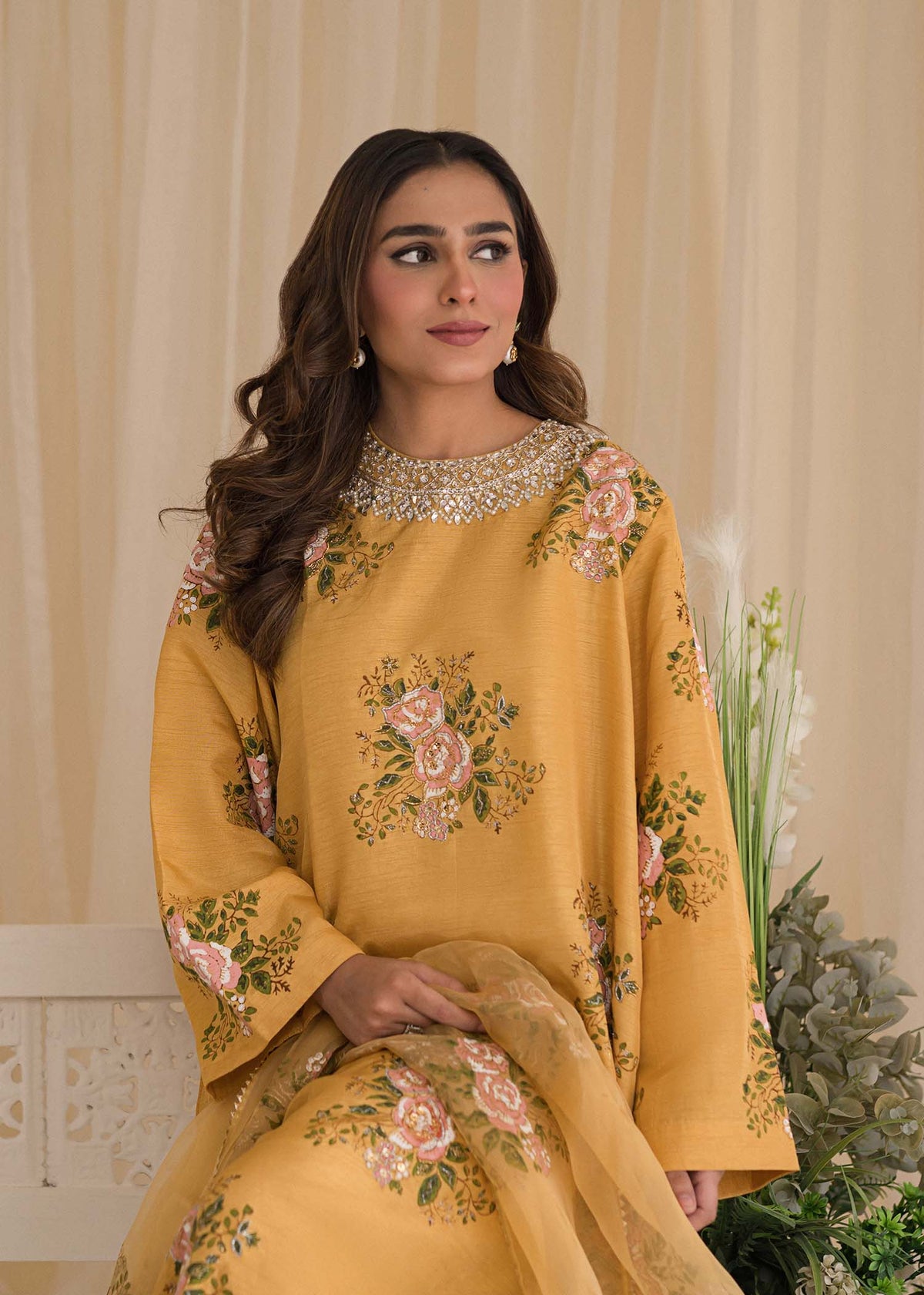 Sadaf Fawad Khan | Lyla Festive Pret | Lemon Zest - House Of Anaya