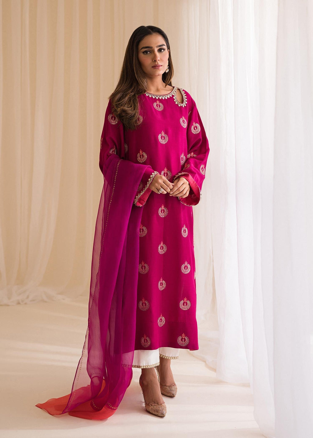 Sadaf Fawad Khan | Lyla Festive Pret | Punchy Pink