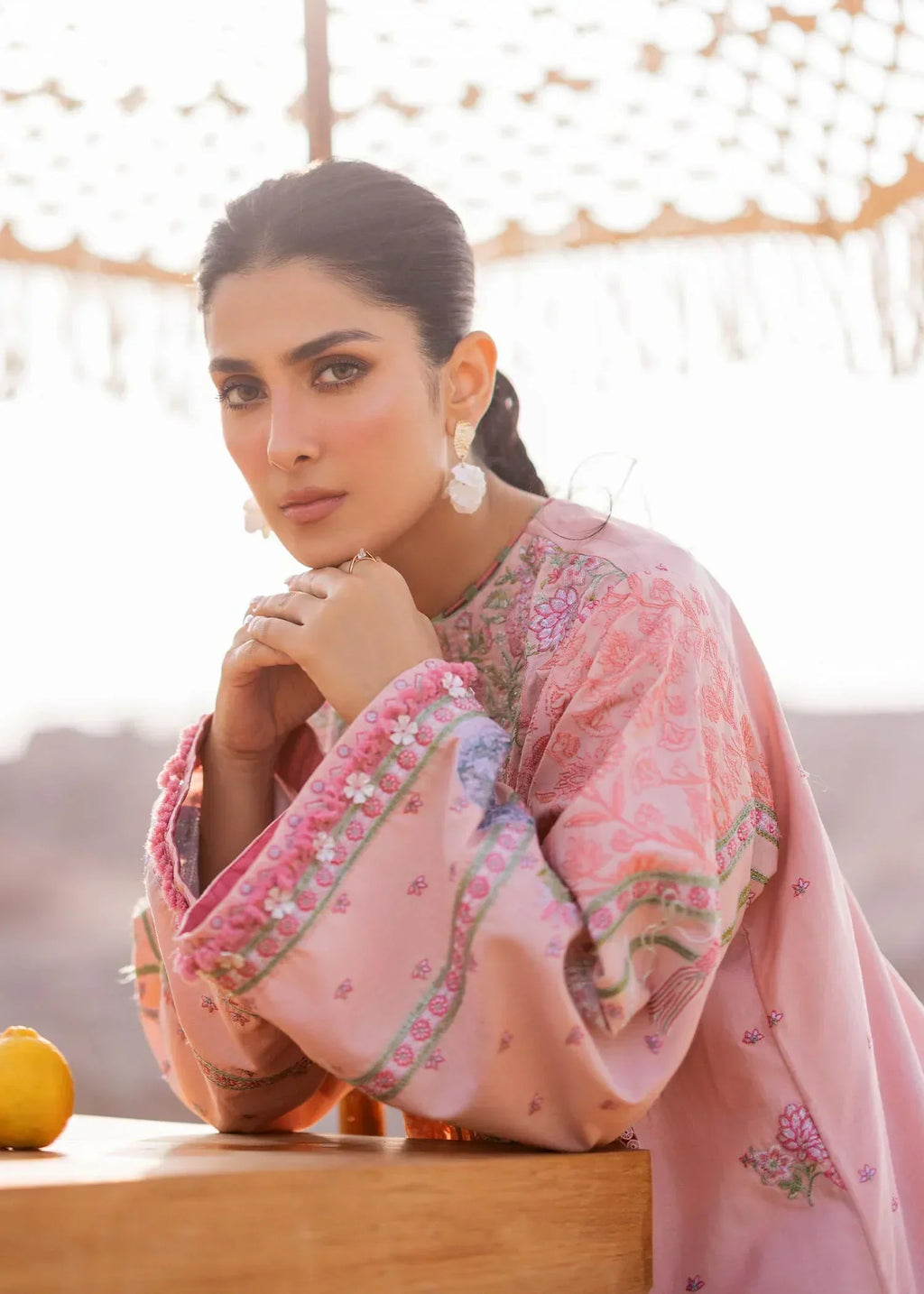Sadaf Fawad Khan | Siraa Luxury Lawn 24| Eira (A) - House Of Anaya