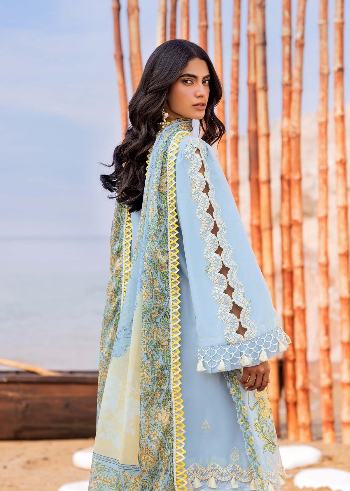 Sadaf Fawad Khan | Siraa Luxury Lawn 24| Amani (B) - House Of Anaya