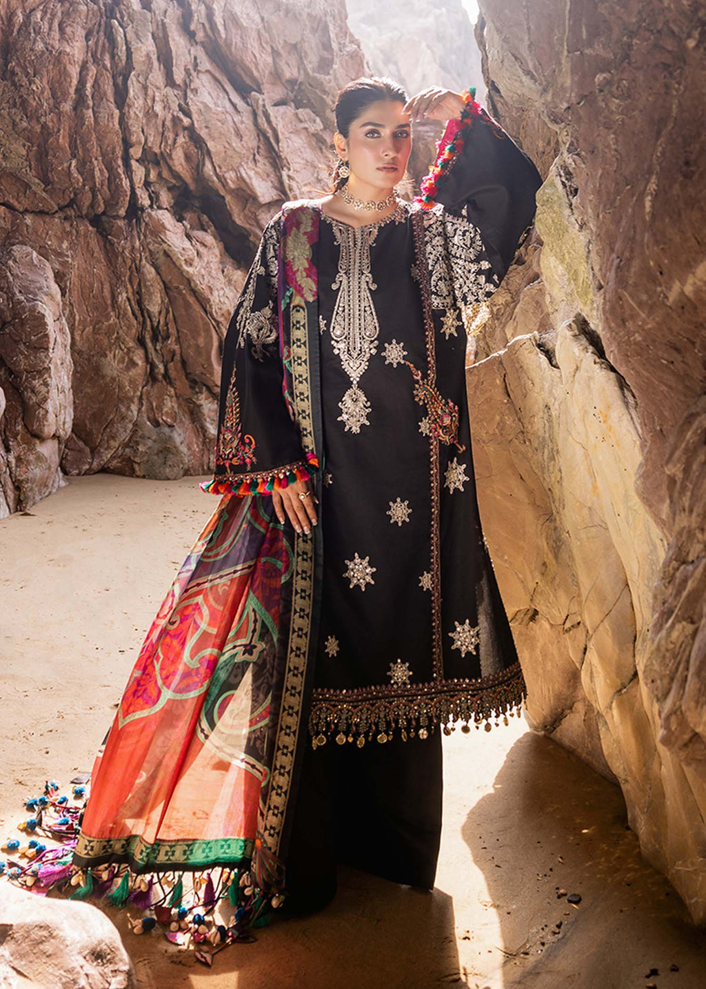 Sadaf Fawad Khan | Siraa Luxury Lawn 24| Nuha (A) - House Of Anaya