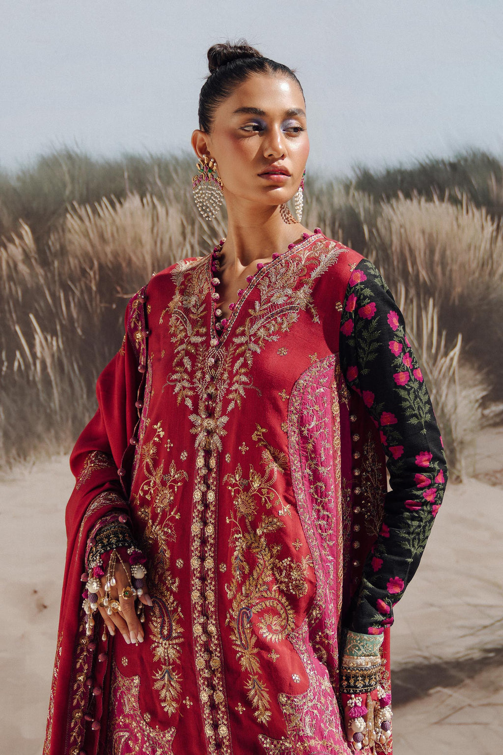 Sana Safinaz | Winter Shawl 24 | S241-002A-3CP - House Of Anaya
