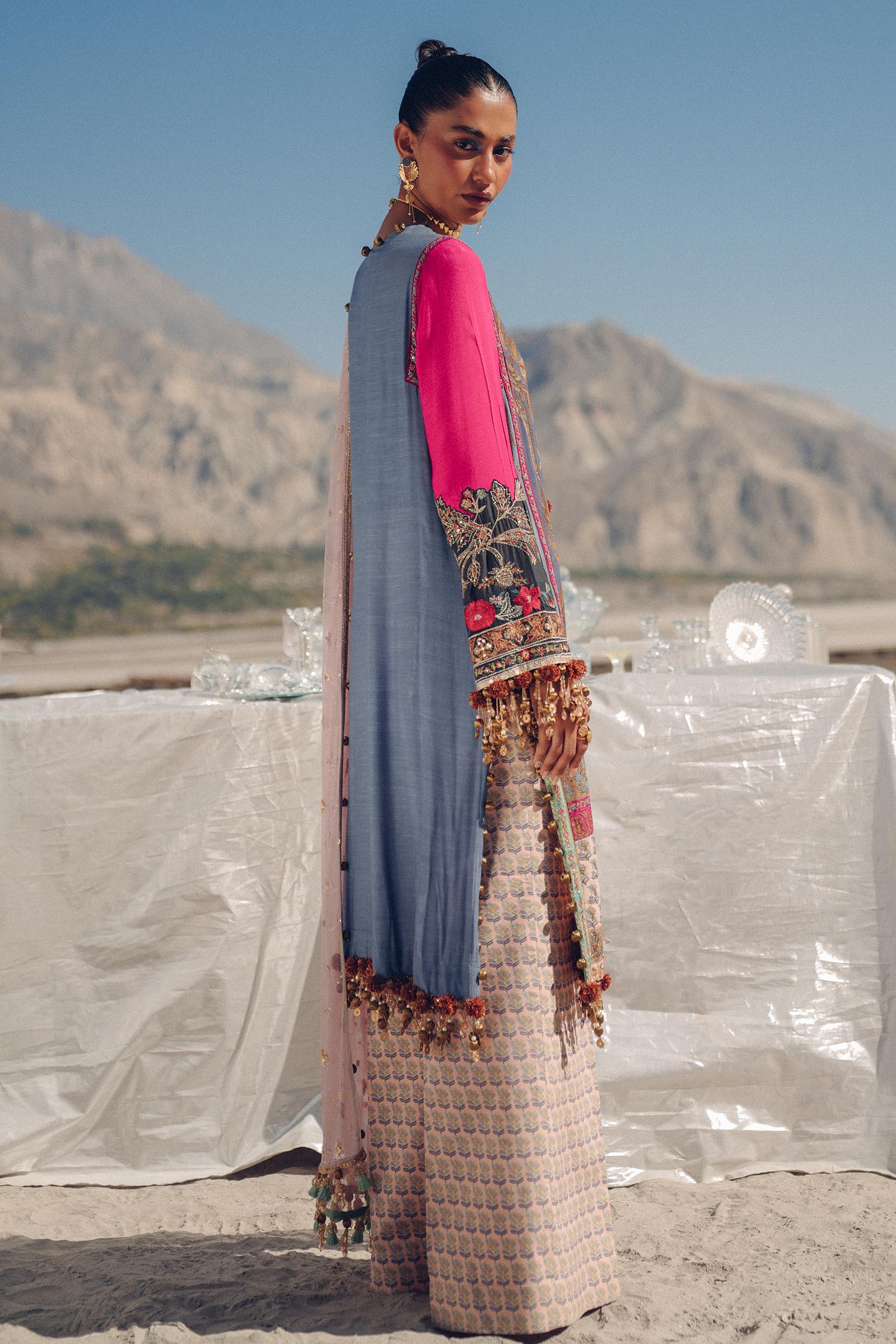 Sana Safinaz | Winter Shawl 24 | S241-004B-3CP - House Of Anaya