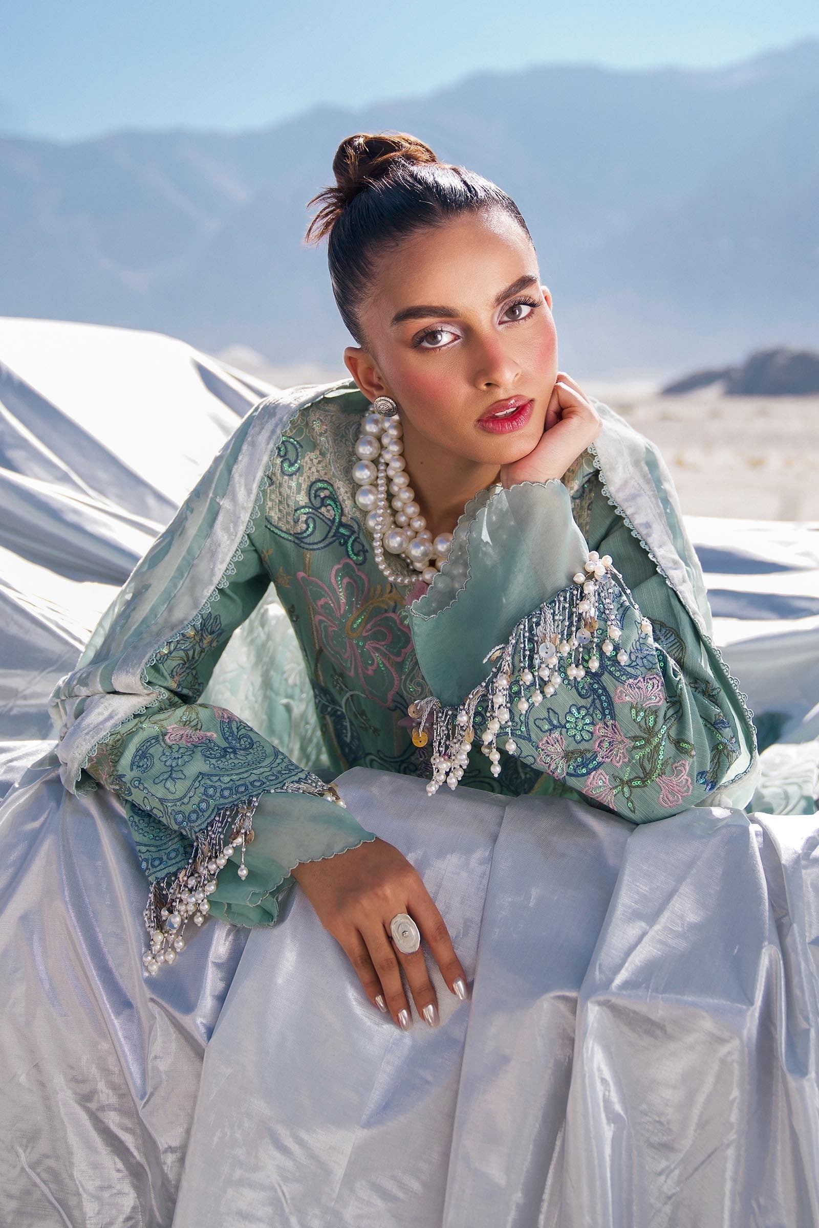 Sana Safinaz | Winter Shawl 24 | S241-005A-3CP - House Of Anaya