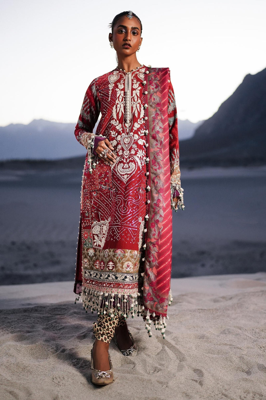 Sana Safinaz | Winter Shawl 24 | S241-007A-3CP - House Of Anaya