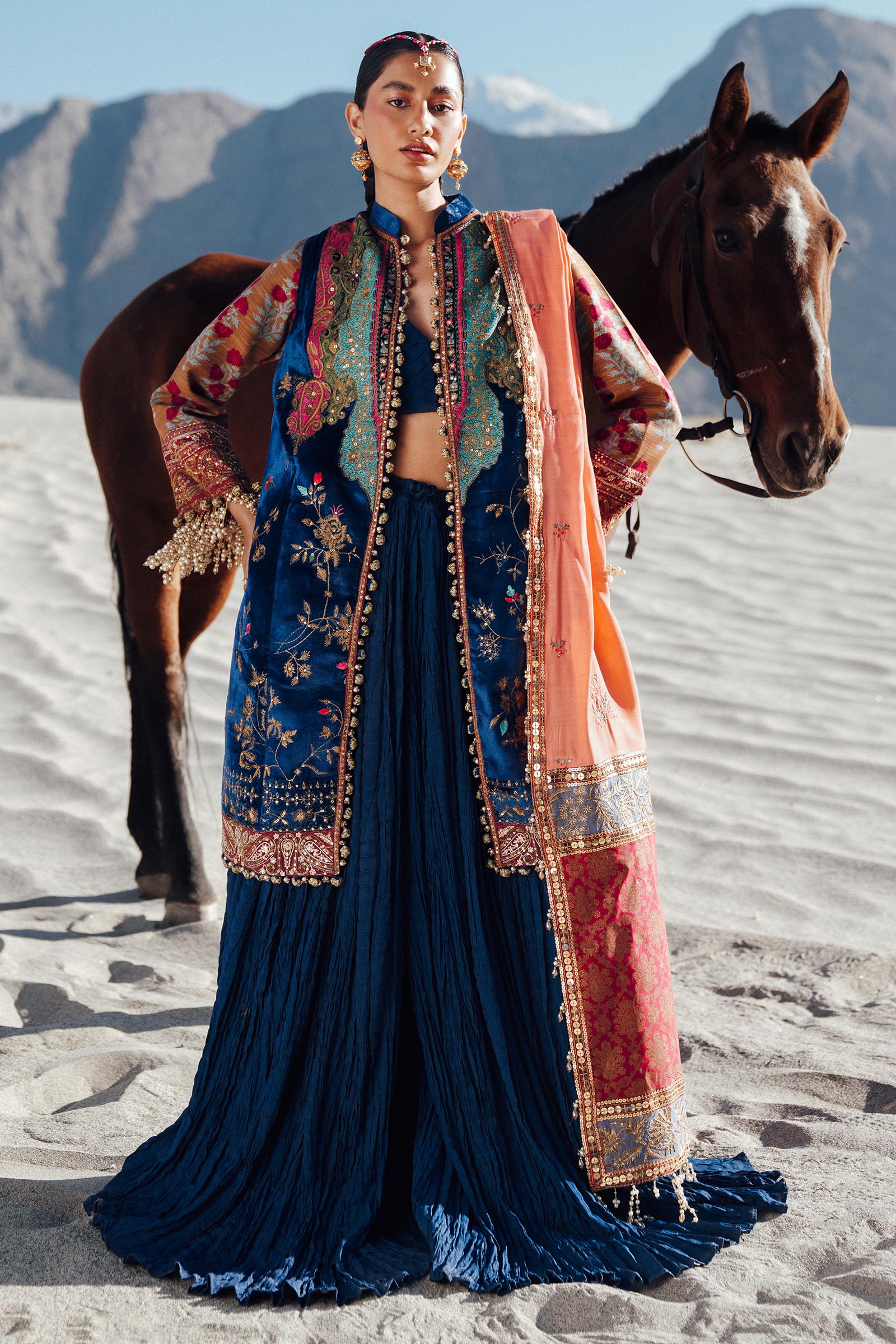 Sana Safinaz | Winter Shawl 24 | Velvet V241-001-3CP - House Of Anaya