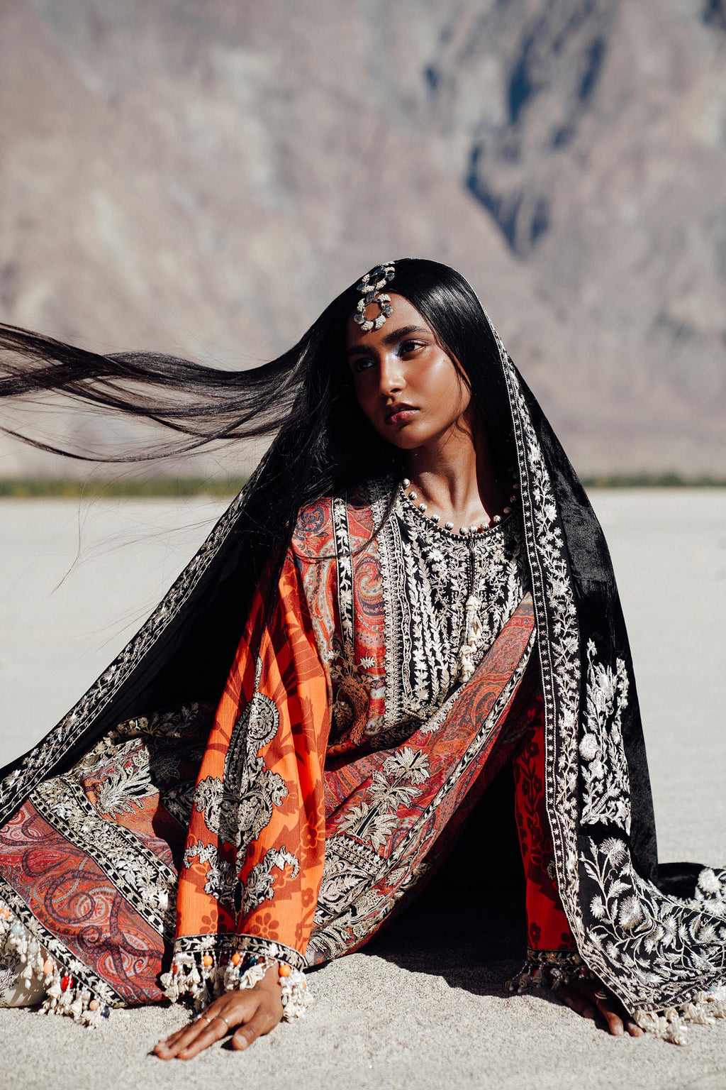 Sana Safinaz | Winter Shawl 24 | V241-007-3CP - House Of Anaya