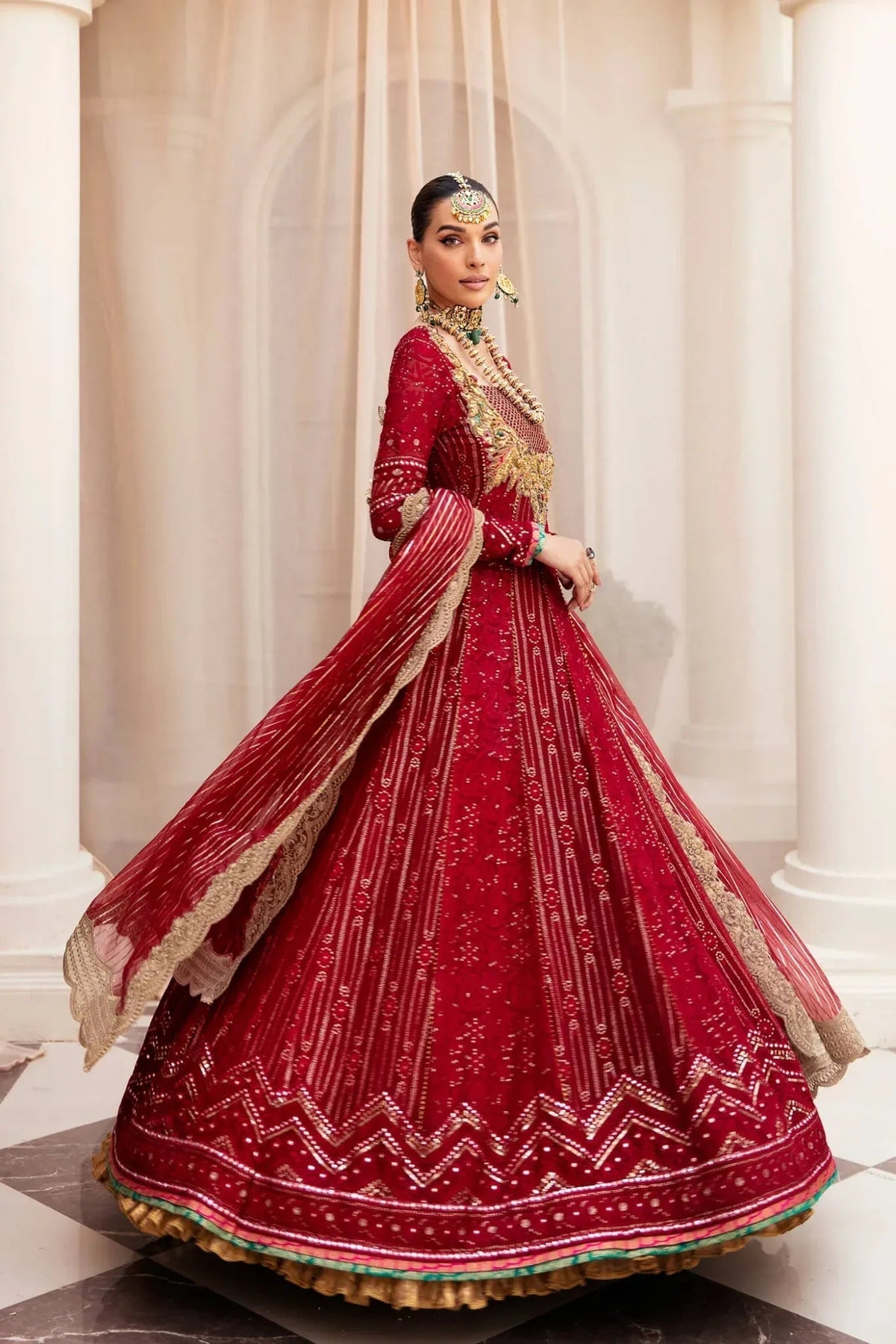 Musferah Saad | Symphony Wedding Formals | Scarlet Elegance