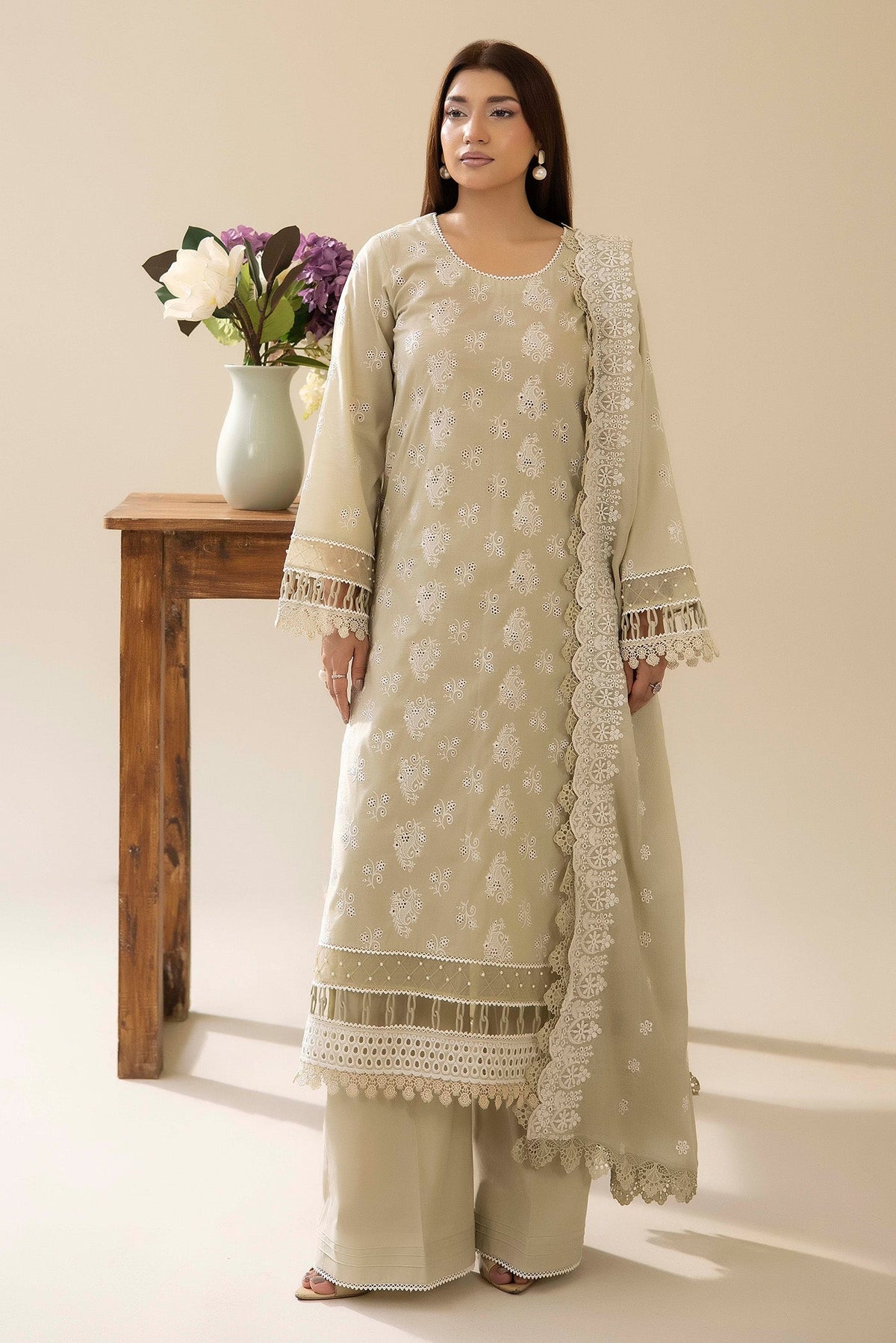 Adans Libas | Chikankari Lawn | CHIKANKARI LAWN-03 - 3